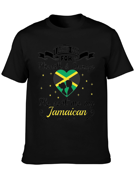 Jamaican Love Graphic Tee - Strength & Courage Shirt