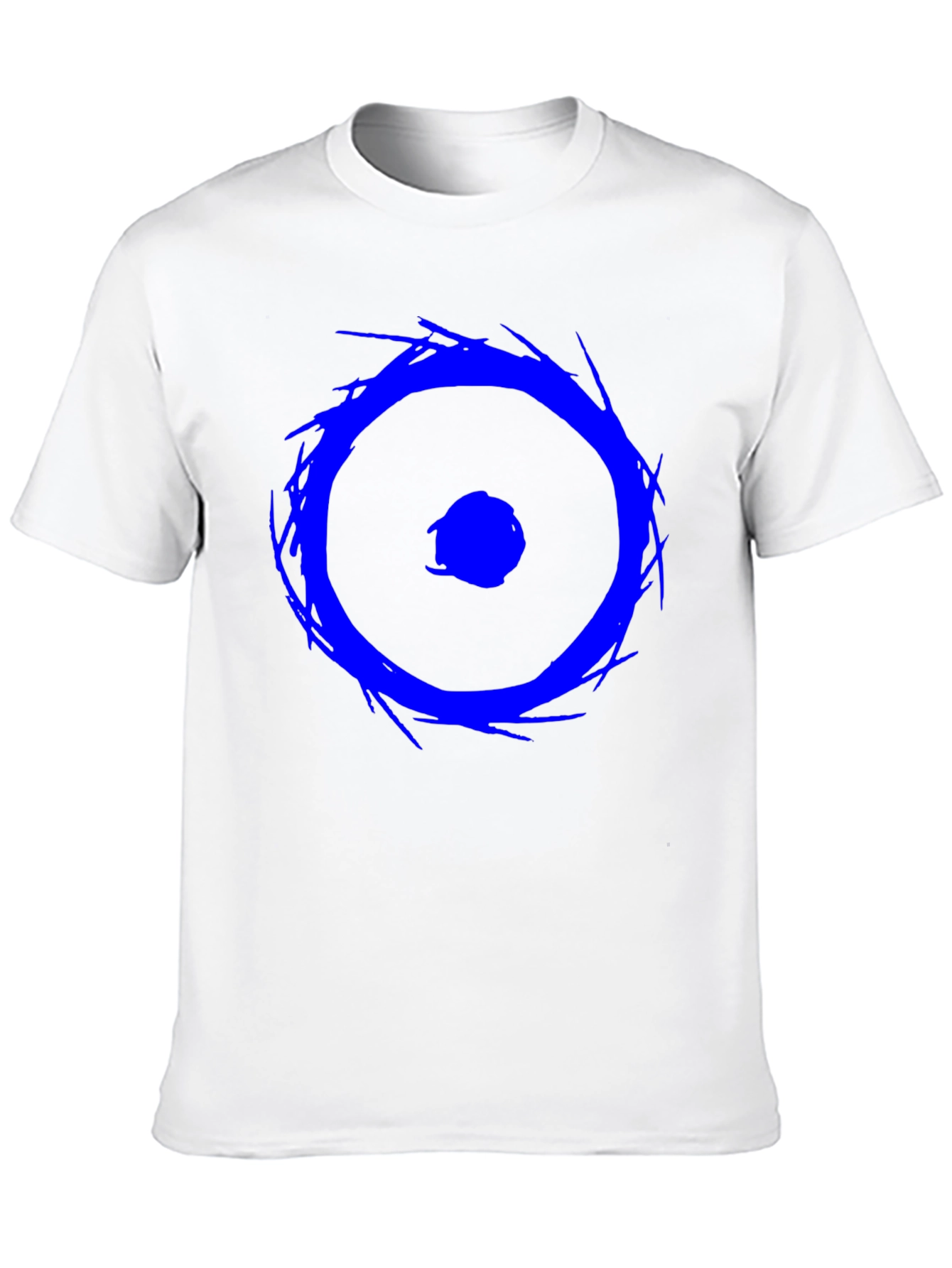 Blue Eye Graphic Tee - Black Cotton Casual Shirt