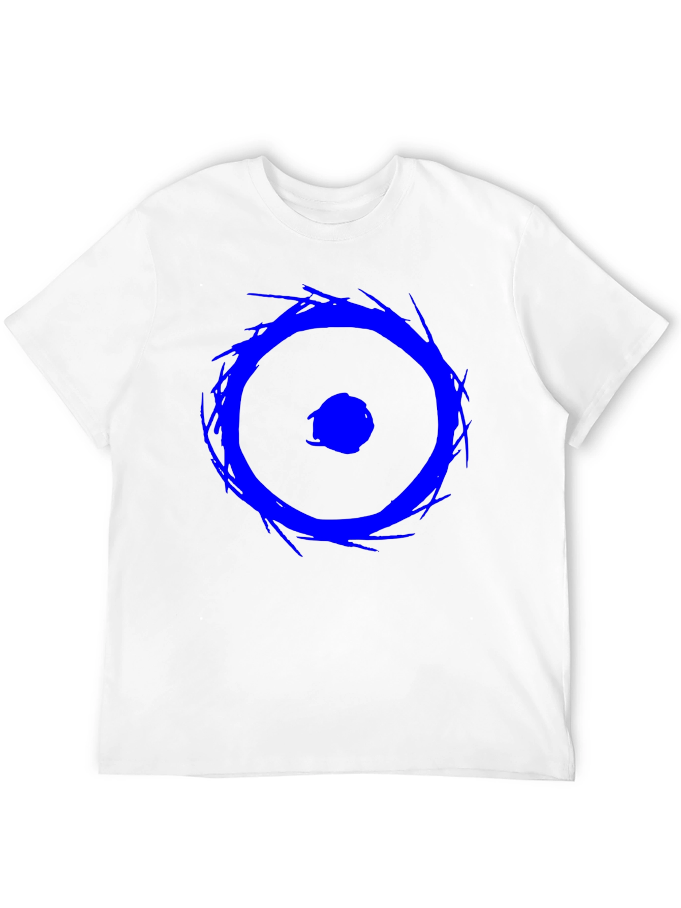 Blue Eye Graphic Tee - Black Cotton Casual Shirt