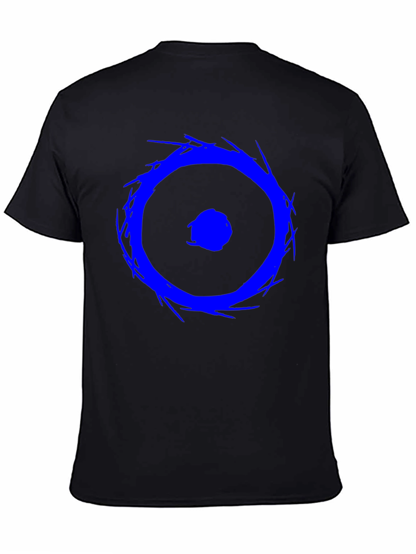 Blue Eye Graphic Tee - Black Cotton Casual Shirt