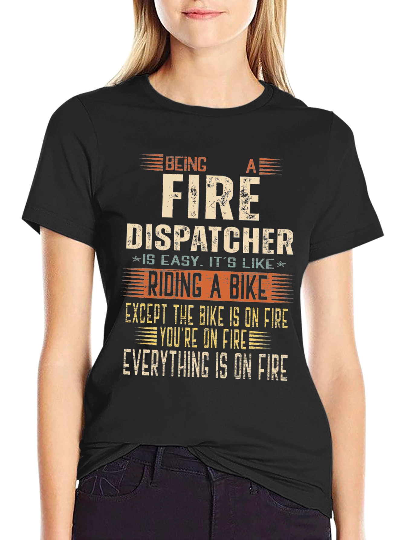Fire Dispatcher On Fire T-Shirt