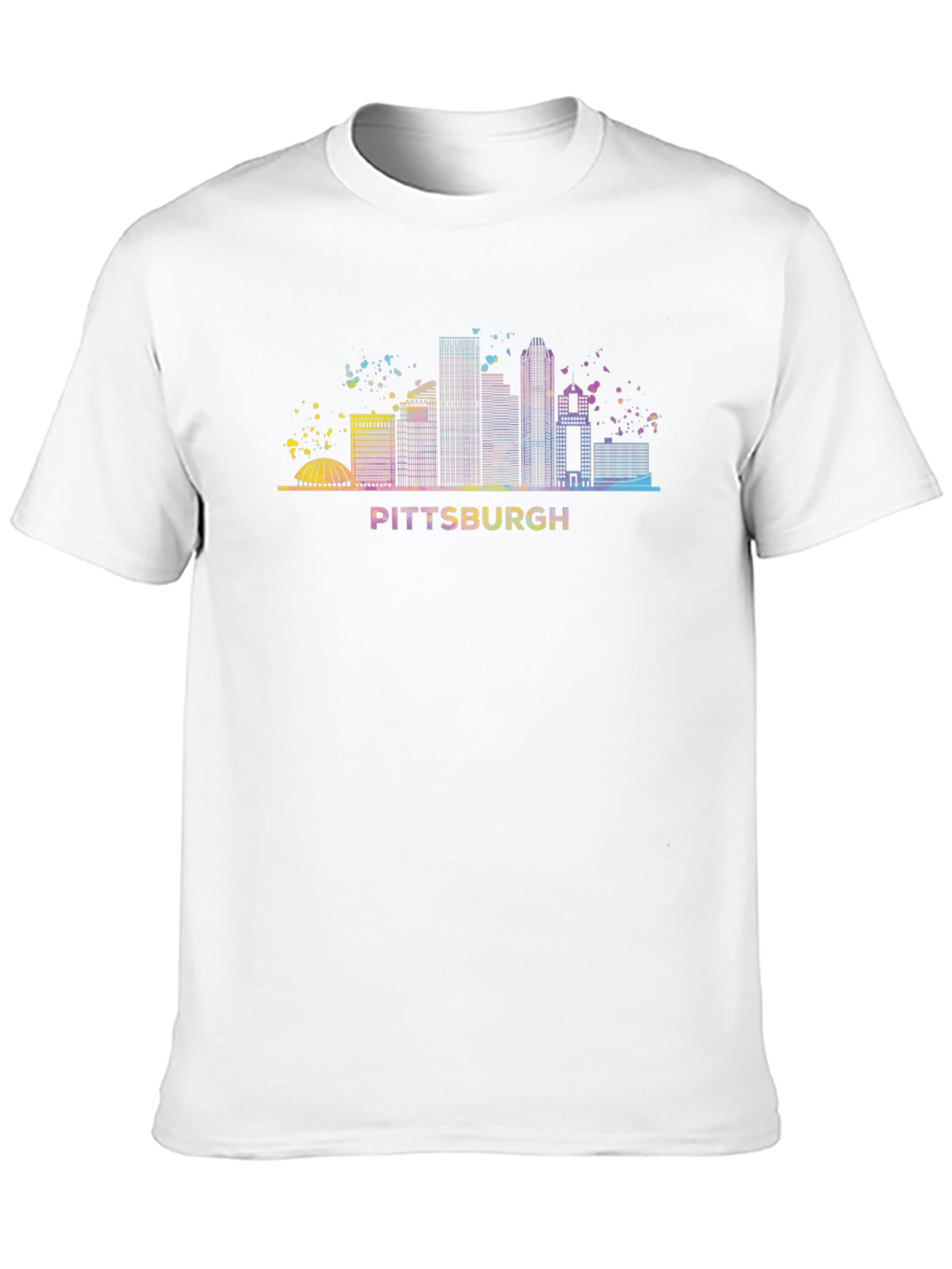 Pittsburgh Skyline Graphic Tee - Black Cotton T-Shirt