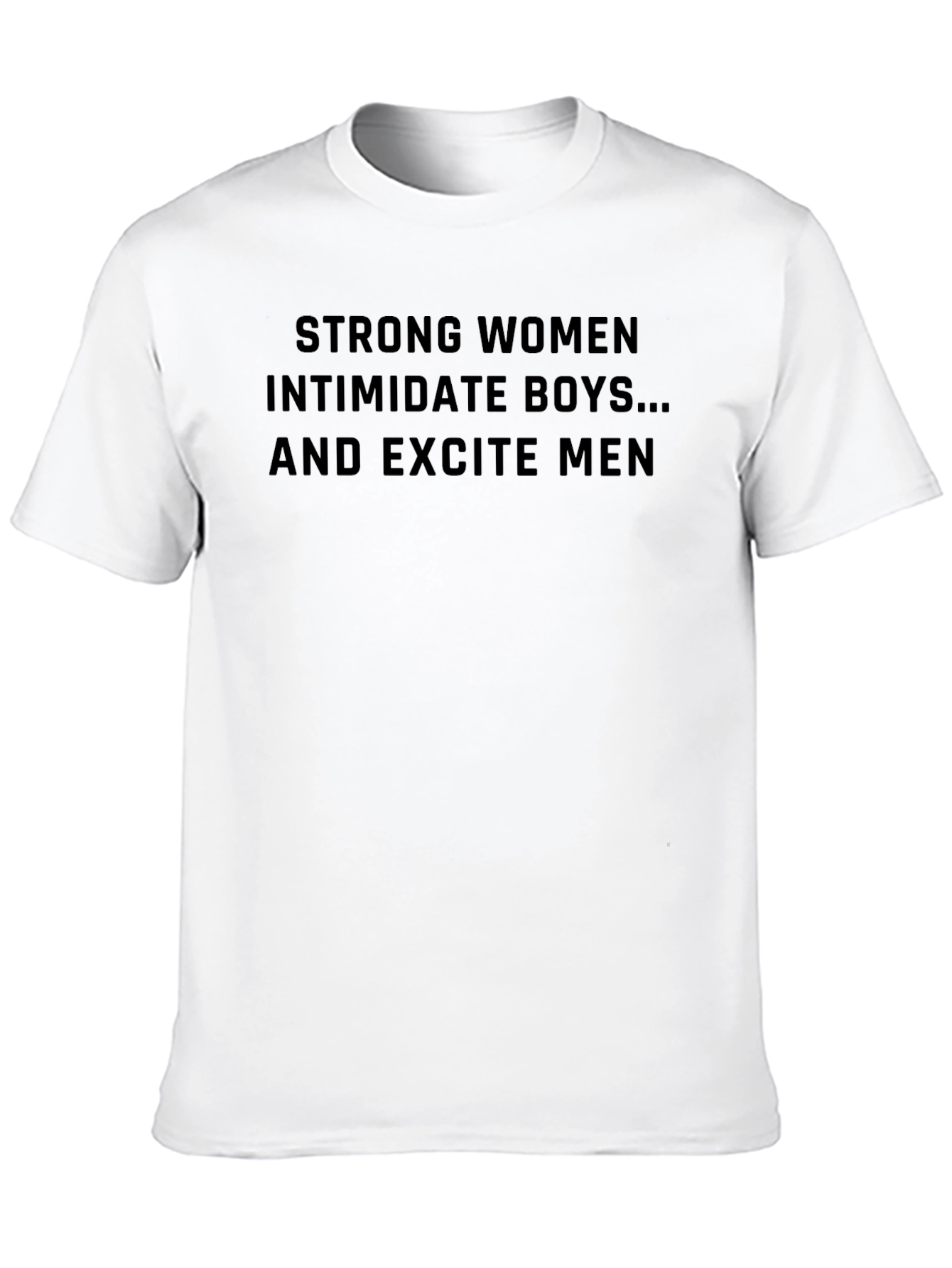 Strong Women T-Shirt - Black Crew Neck