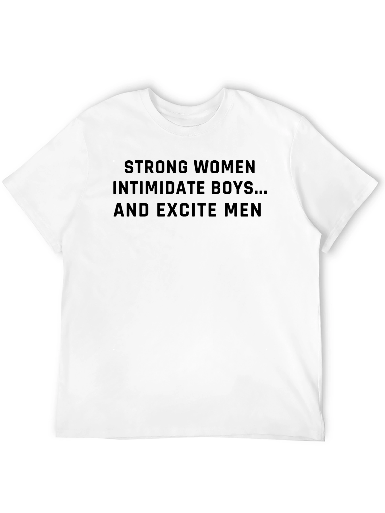 Strong Women T-Shirt - Black Crew Neck