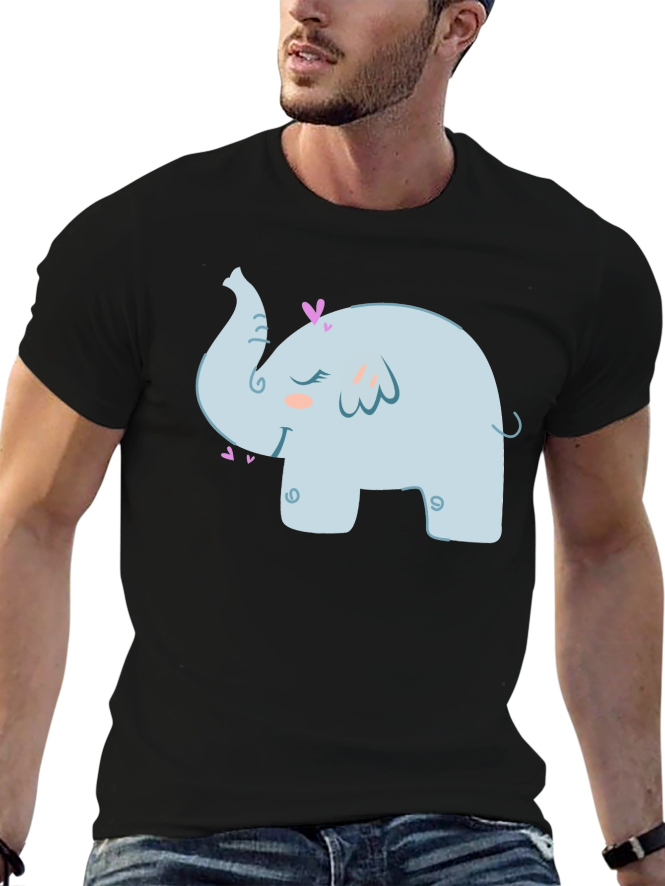 Cute Elephant Graphic T-Shirt
