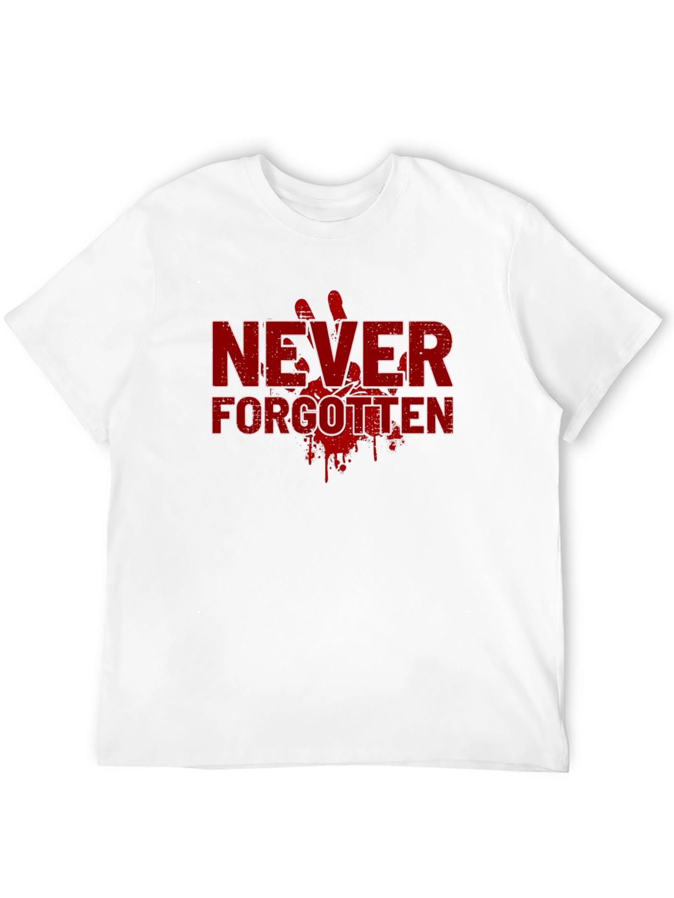 Never Forgotten Graphic Tee - Bold Red Design