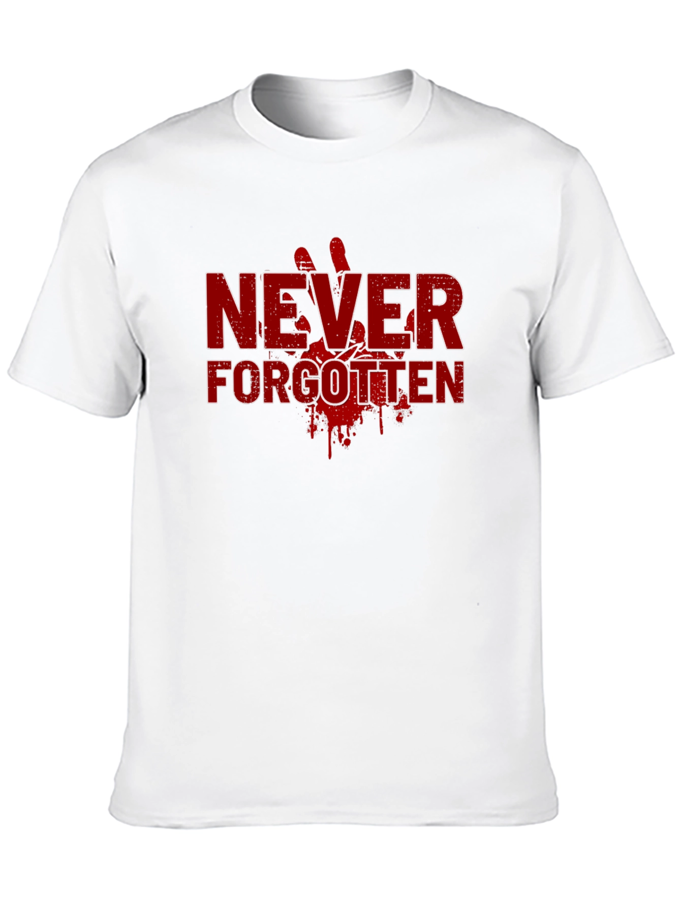 Never Forgotten Graphic Tee - Bold Red Design
