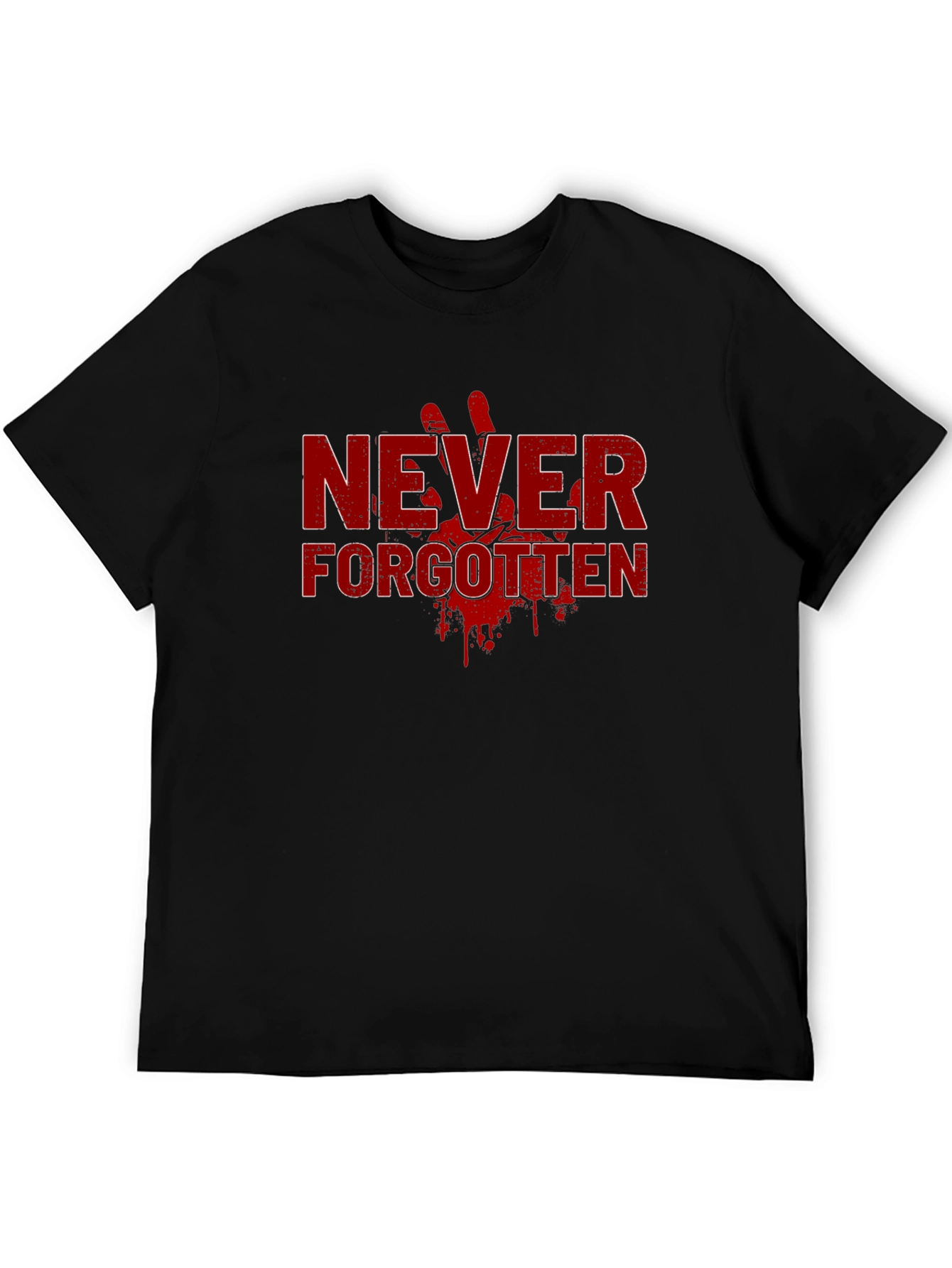 Never Forgotten Graphic Tee - Bold Red Design