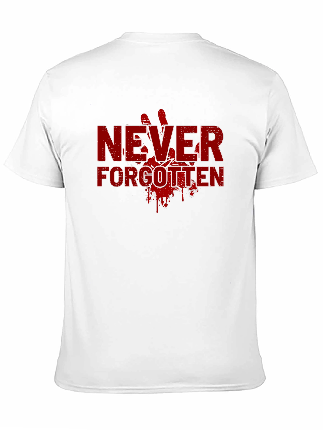 Never Forgotten Graphic Tee - Bold Red Design