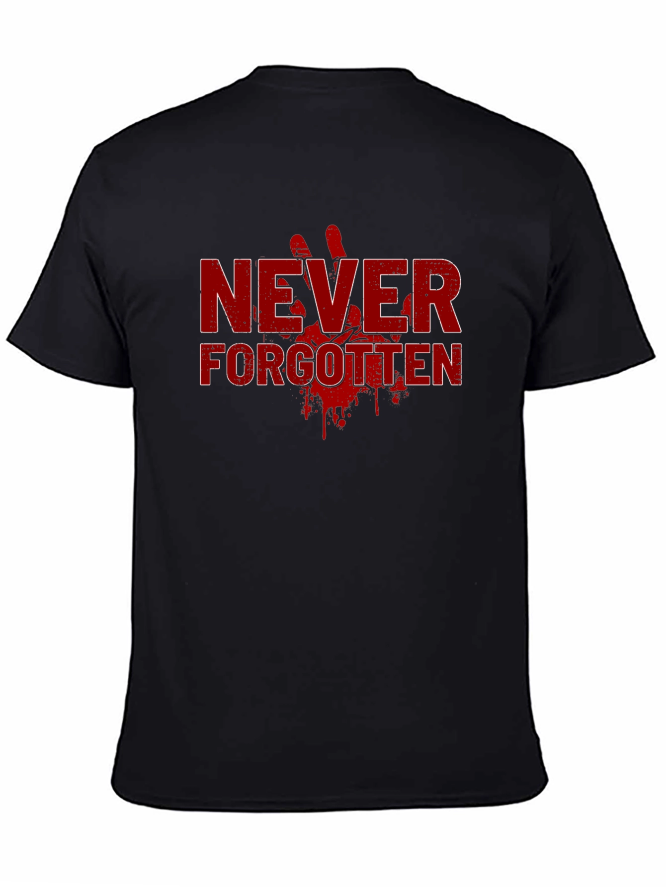 Never Forgotten Graphic Tee - Bold Red Design