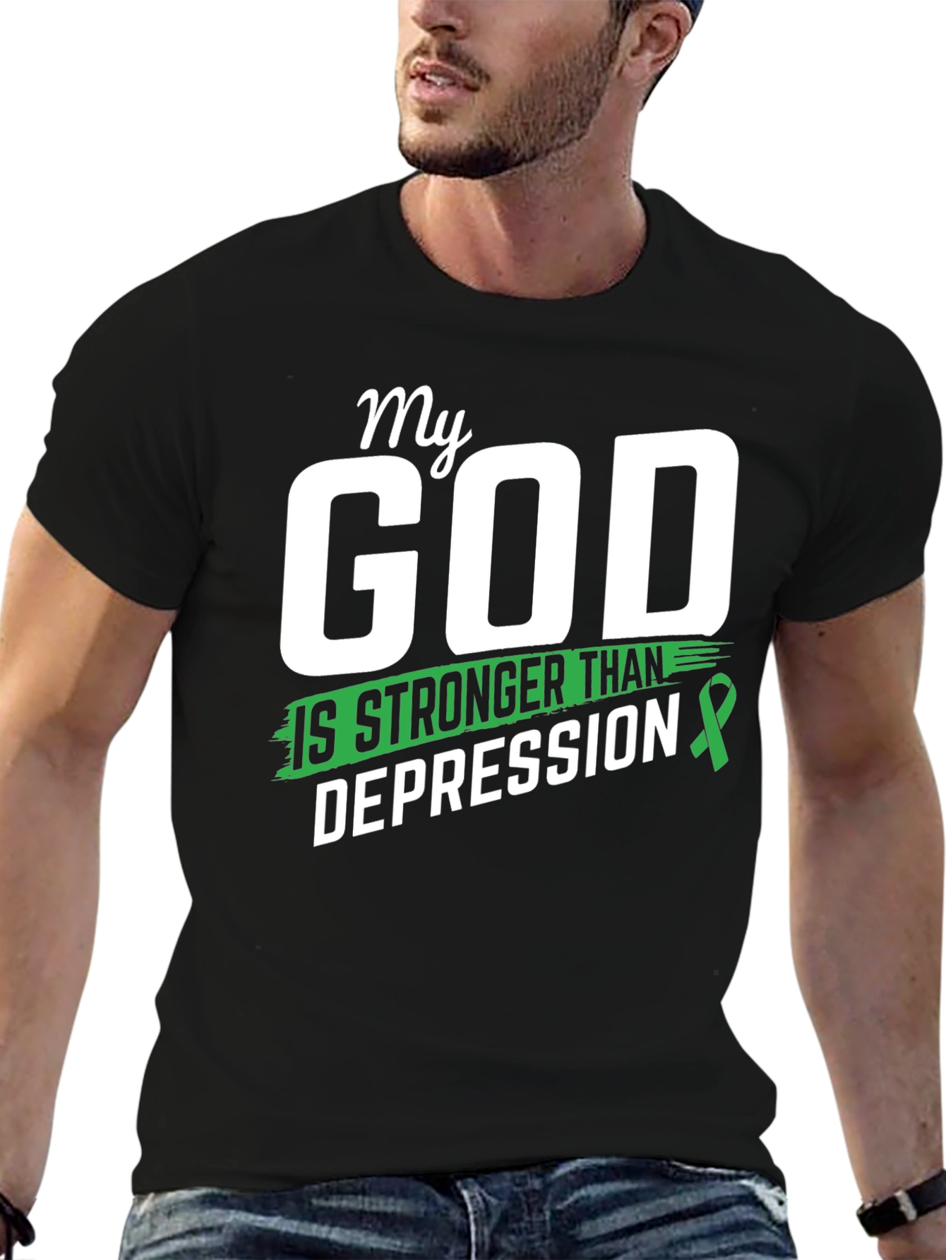 My God Is Stronger Than Depression T-Shirt