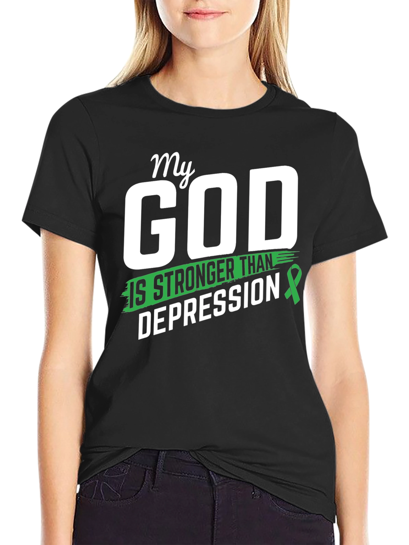 My God Is Stronger Than Depression T-Shirt