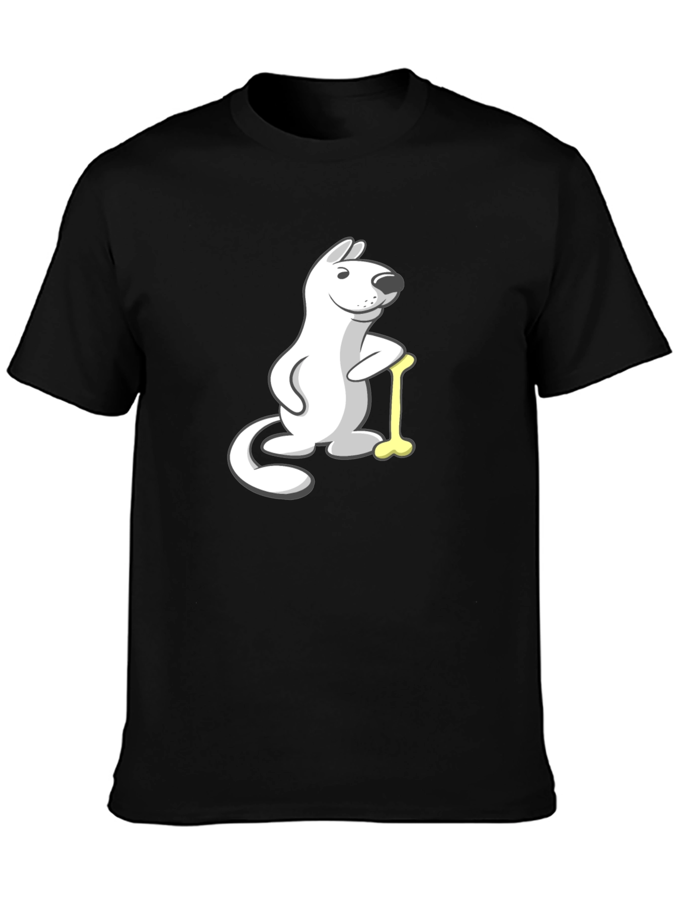 Cartoon Dog with Bone T-Shirt
