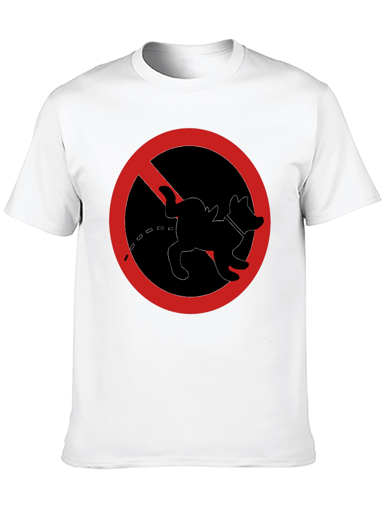 No Dog Peeing T-Shirt - Novelty Graphic Tee
