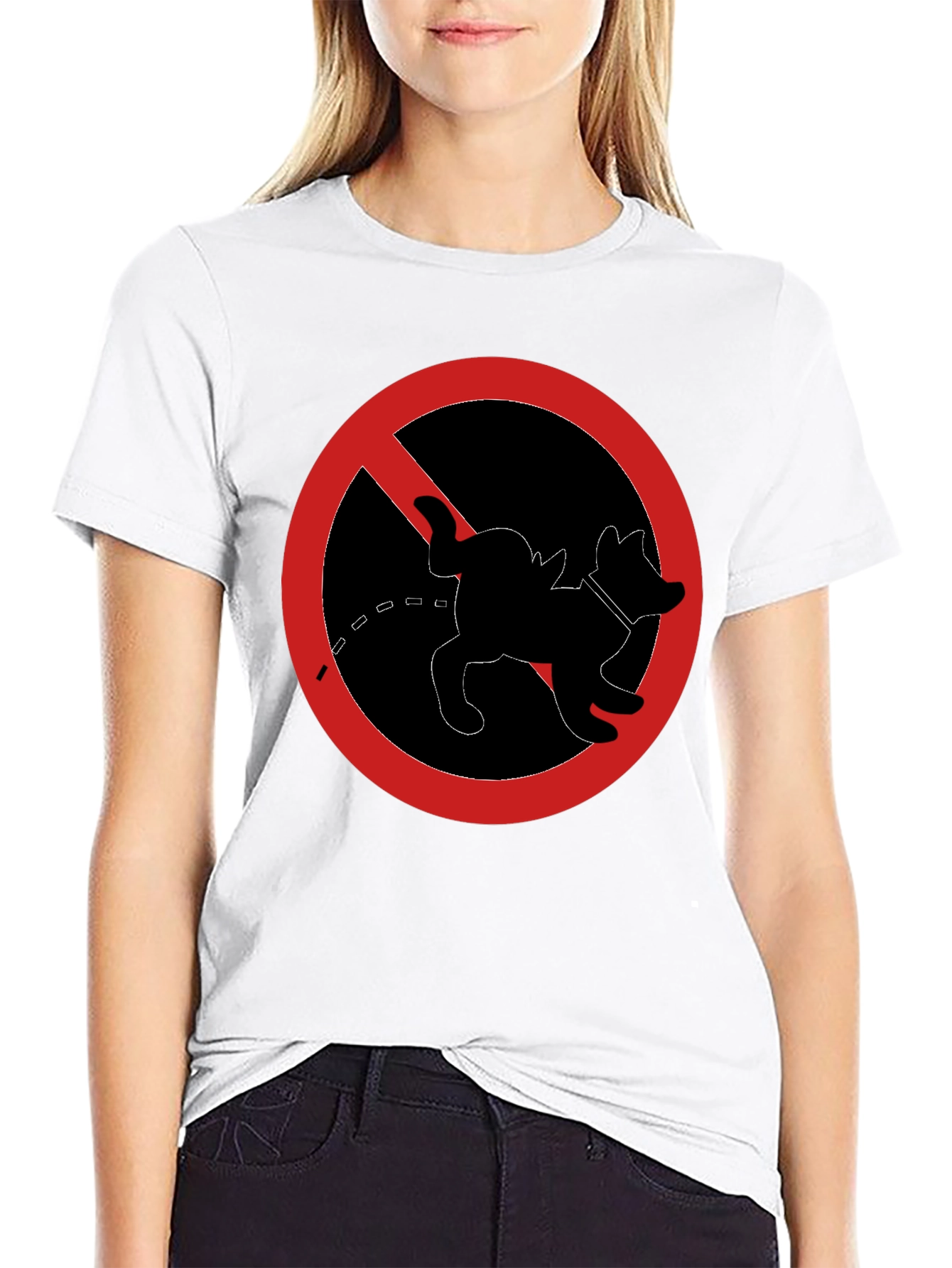 No Dog Peeing T-Shirt - Novelty Graphic Tee