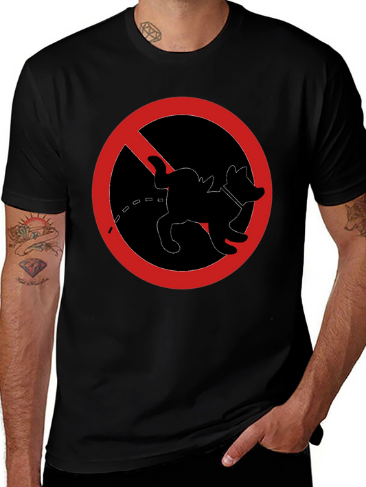 No Dog Peeing T-Shirt - Novelty Graphic Tee