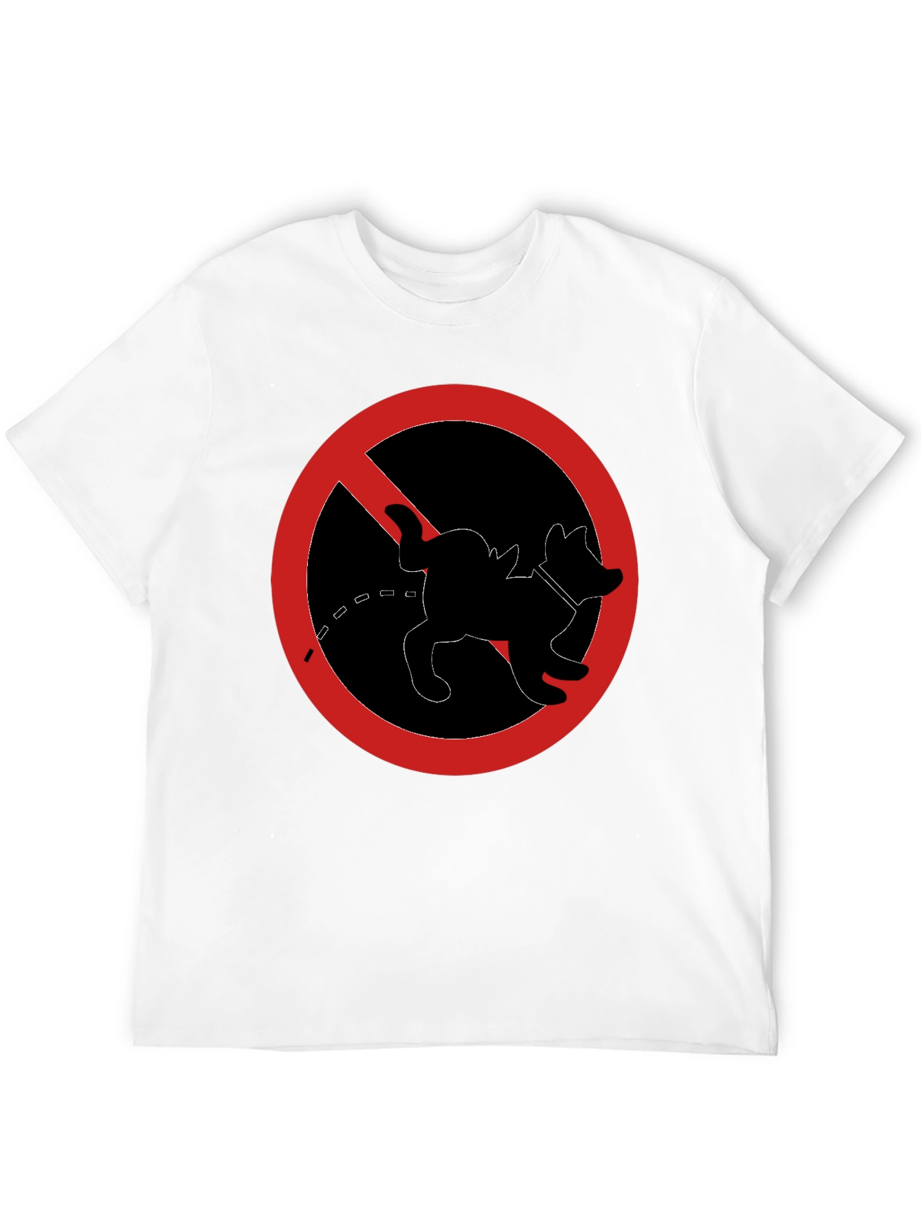 No Dog Peeing T-Shirt - Novelty Graphic Tee