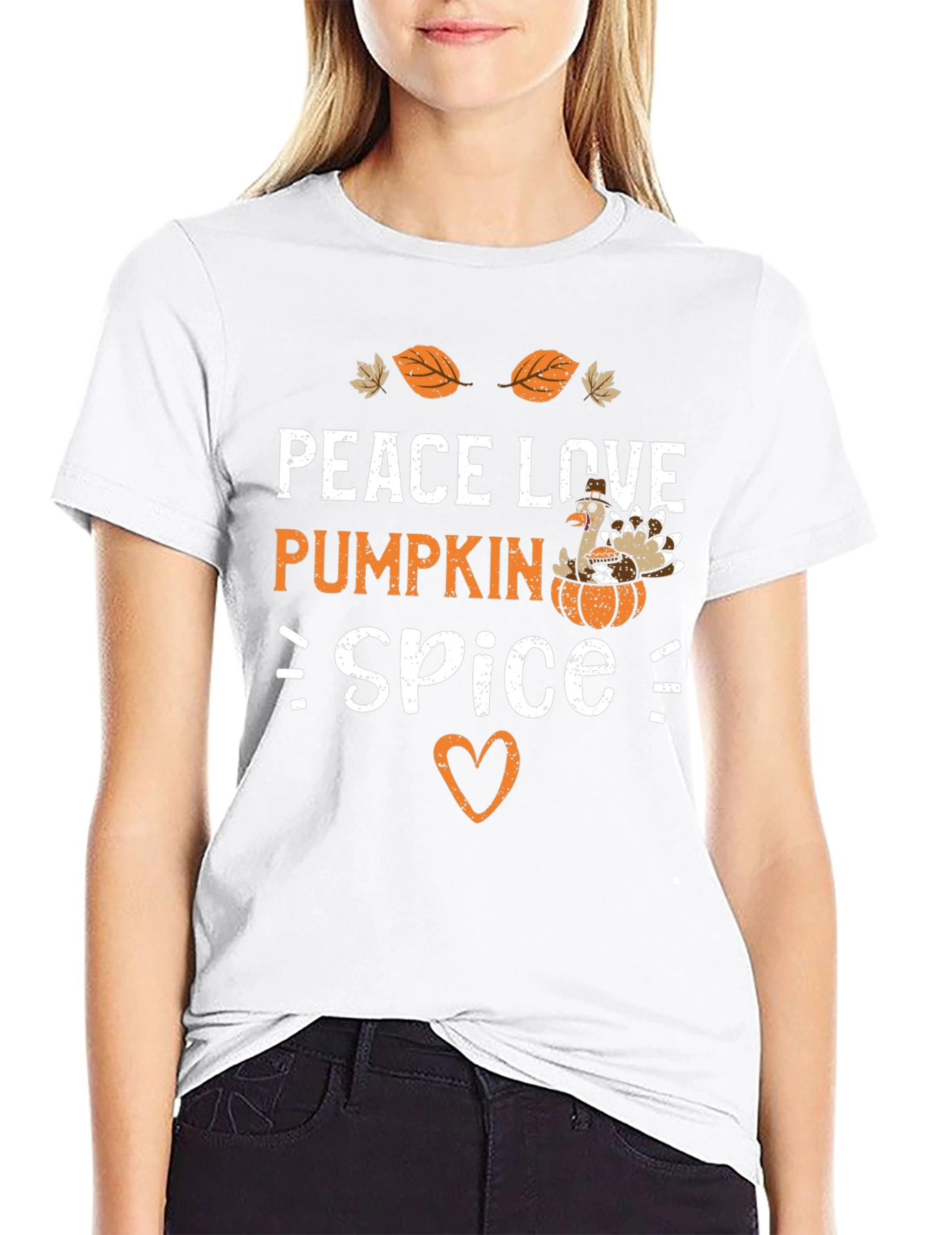 Peace Love Pumpkin Spice Thanksgiving T-Shirt