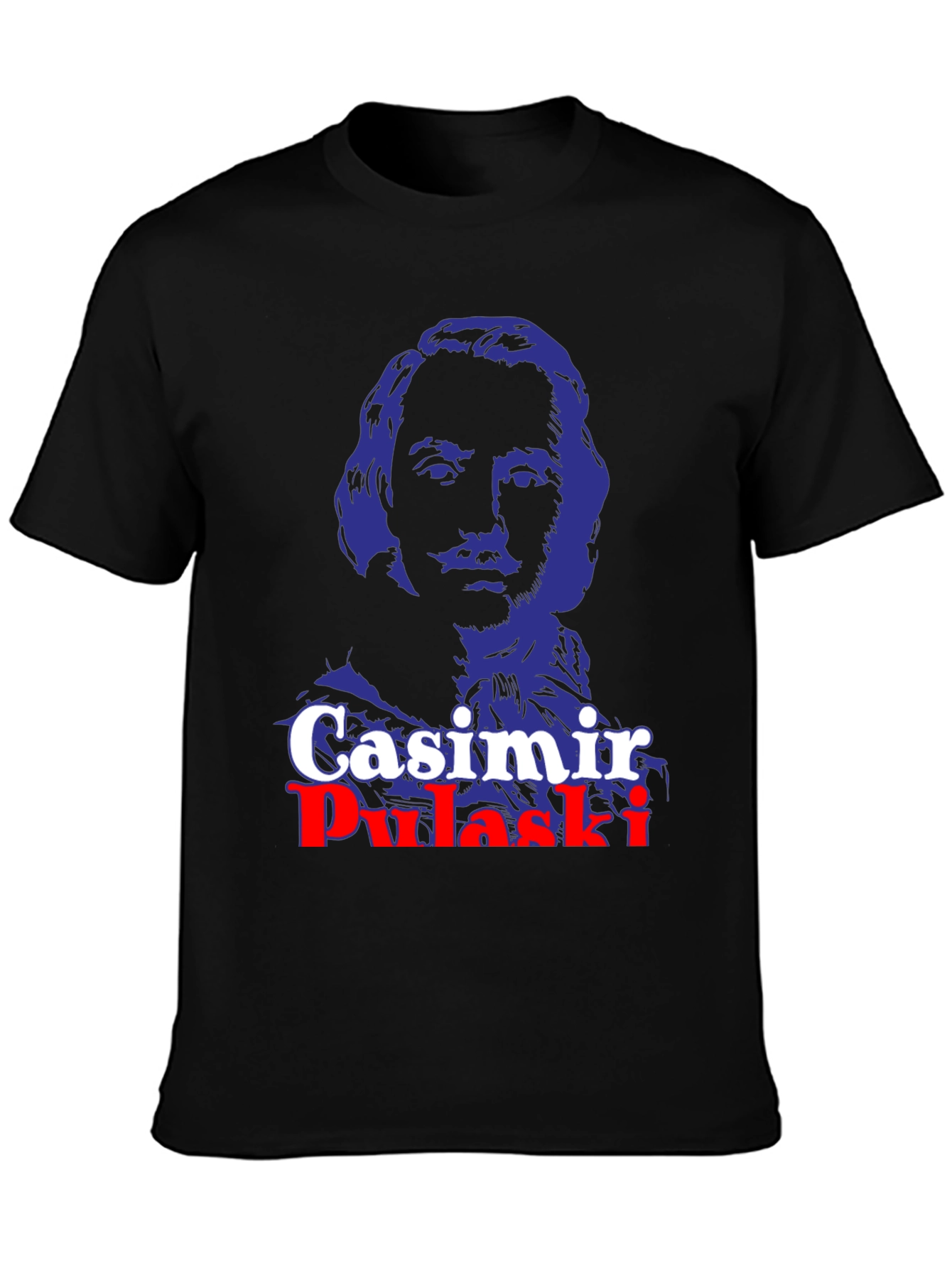 Casimir Pulaski Portrait Graphic Tee - Black