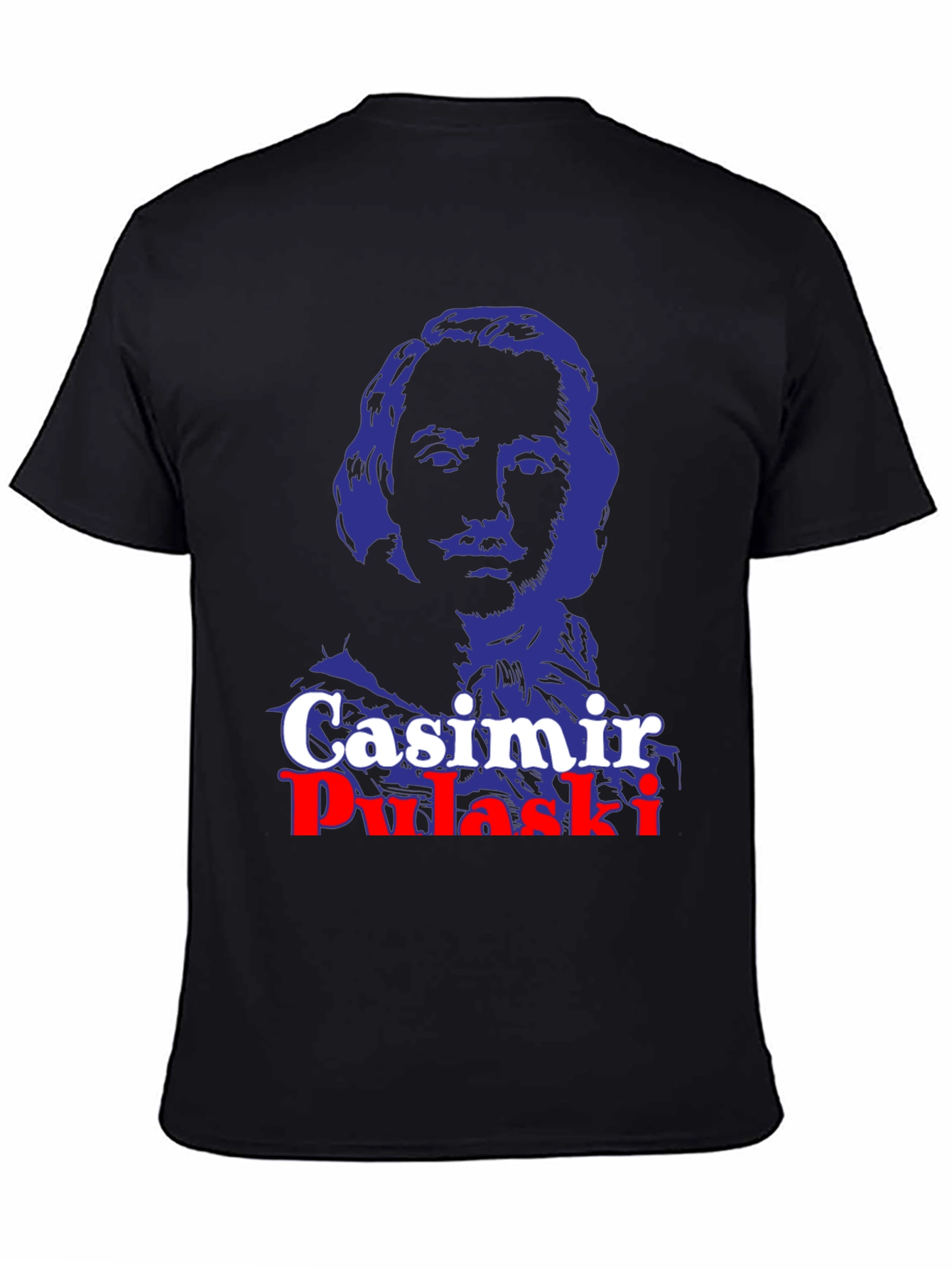 Casimir Pulaski Portrait Graphic Tee - Black