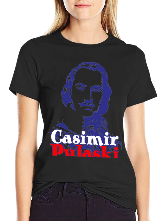 Casimir Pulaski Portrait Graphic Tee - Black