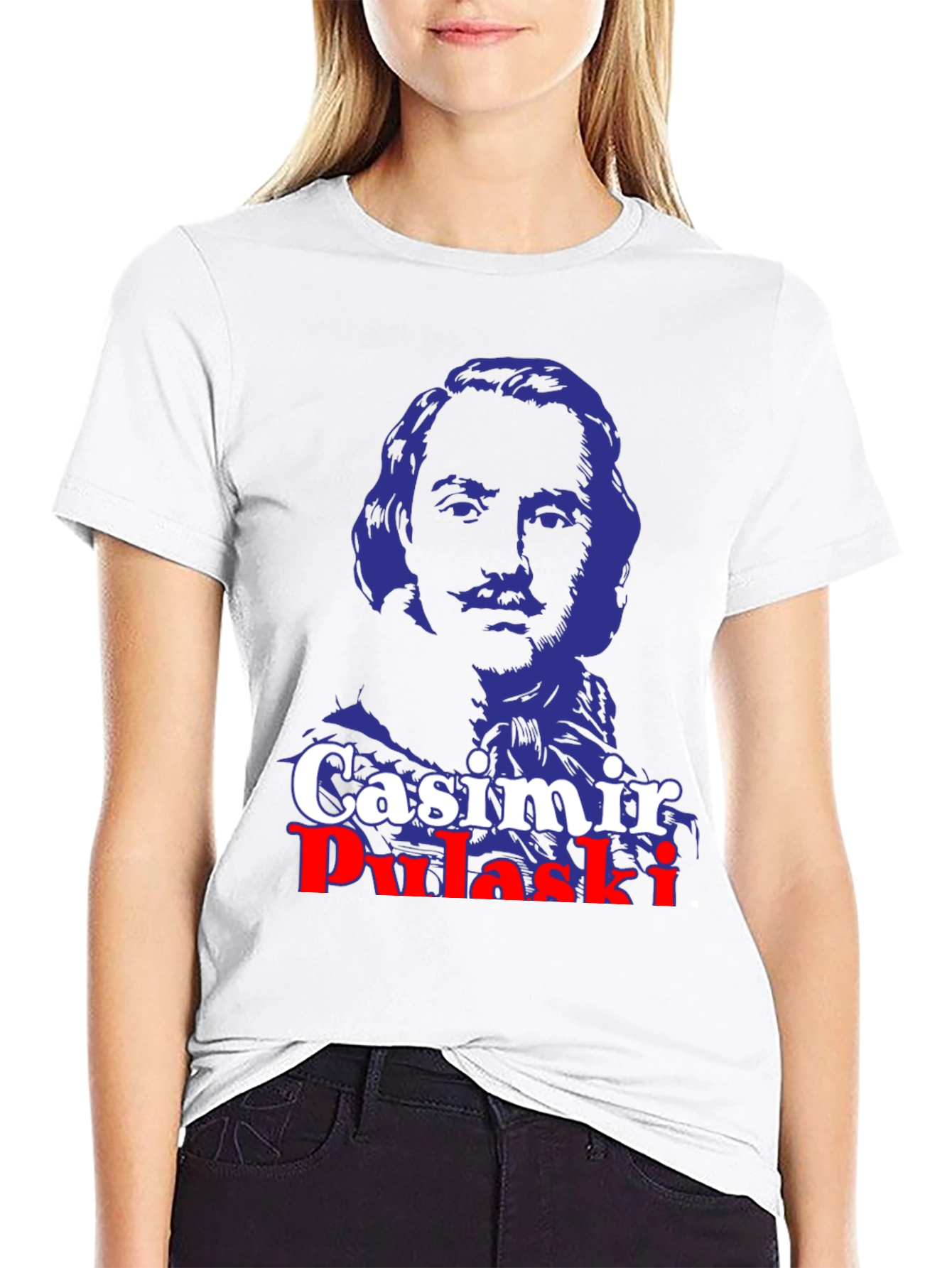 Casimir Pulaski Portrait Graphic Tee - Black