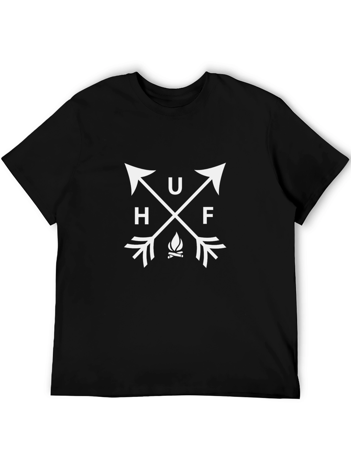 Mens Black HUF Graphic Tee