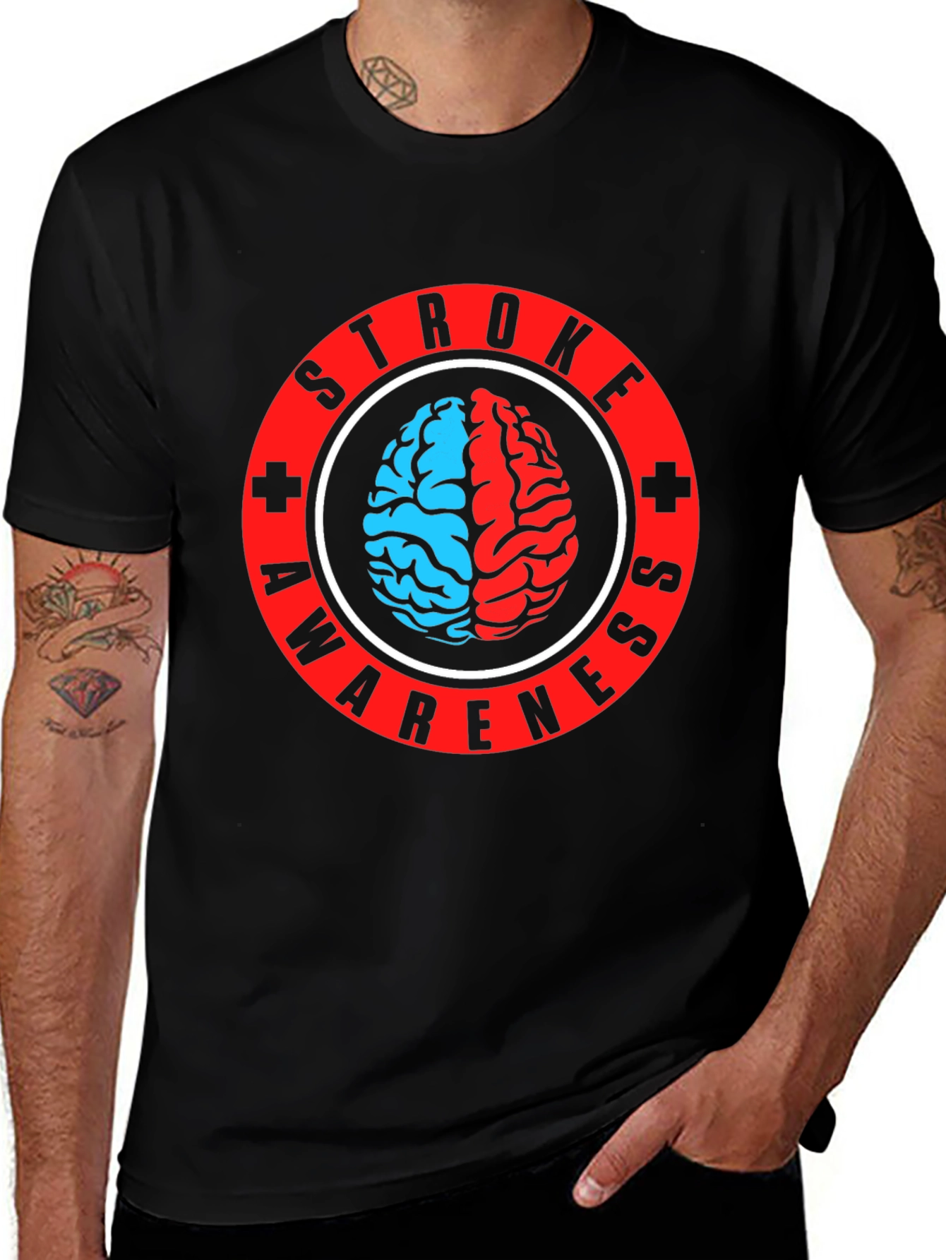 Stroke Awareness T-Shirt - Brain Graphic
