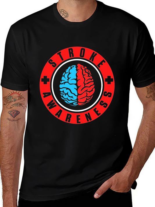 Stroke Awareness T-Shirt - Brain Graphic