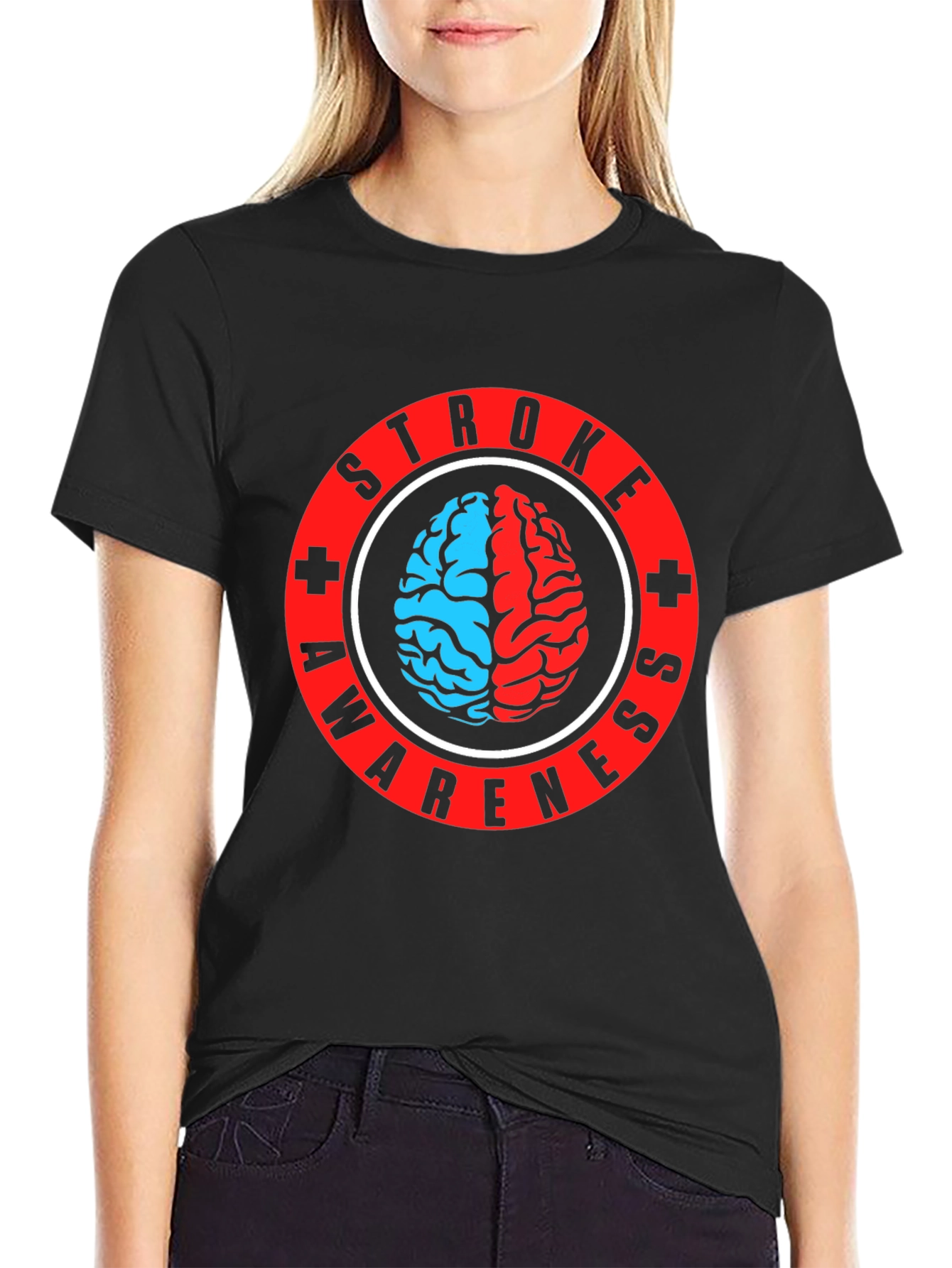 Stroke Awareness T-Shirt - Brain Graphic
