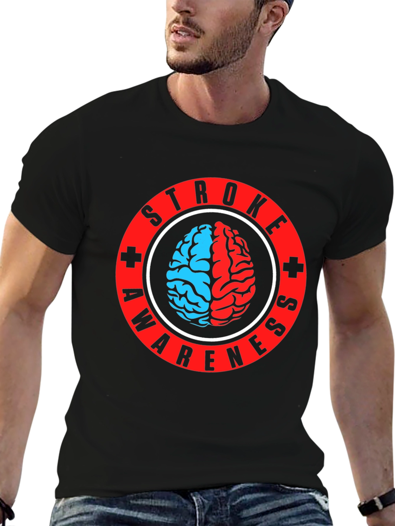 Stroke Awareness T-Shirt - Brain Graphic