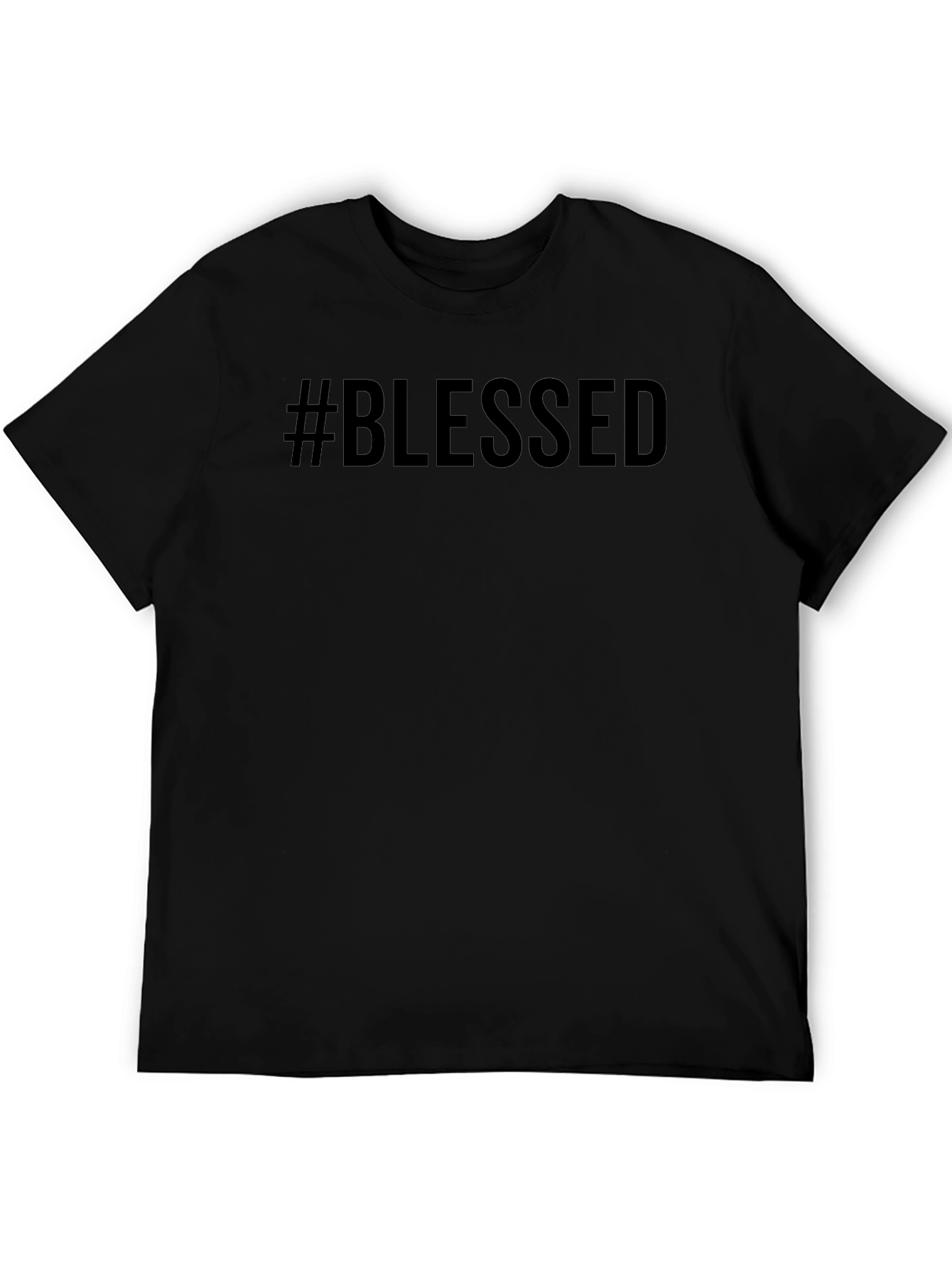 #Blessed Black Short Sleeve Crew Neck T-Shirt