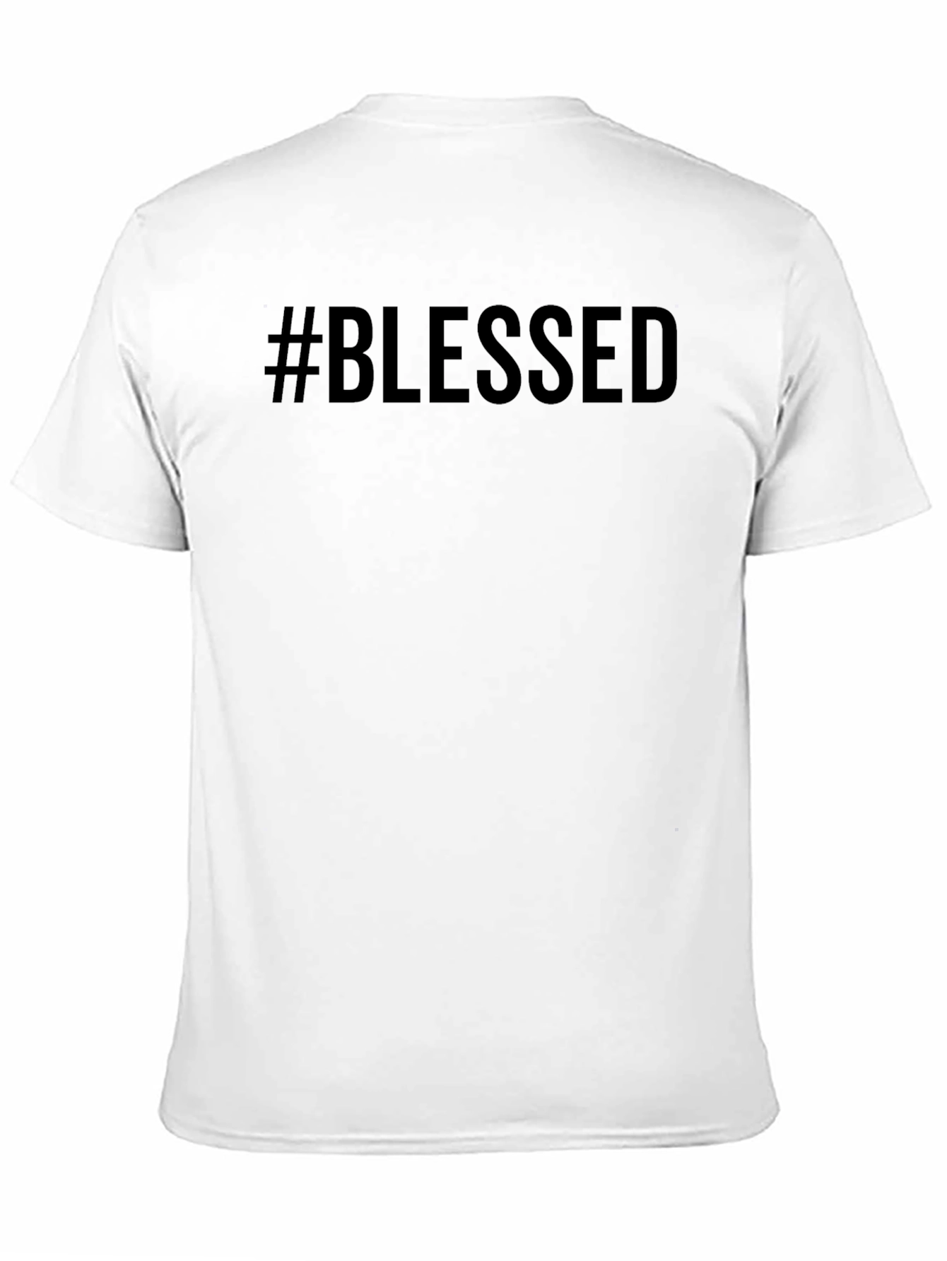 #Blessed Black Short Sleeve Crew Neck T-Shirt
