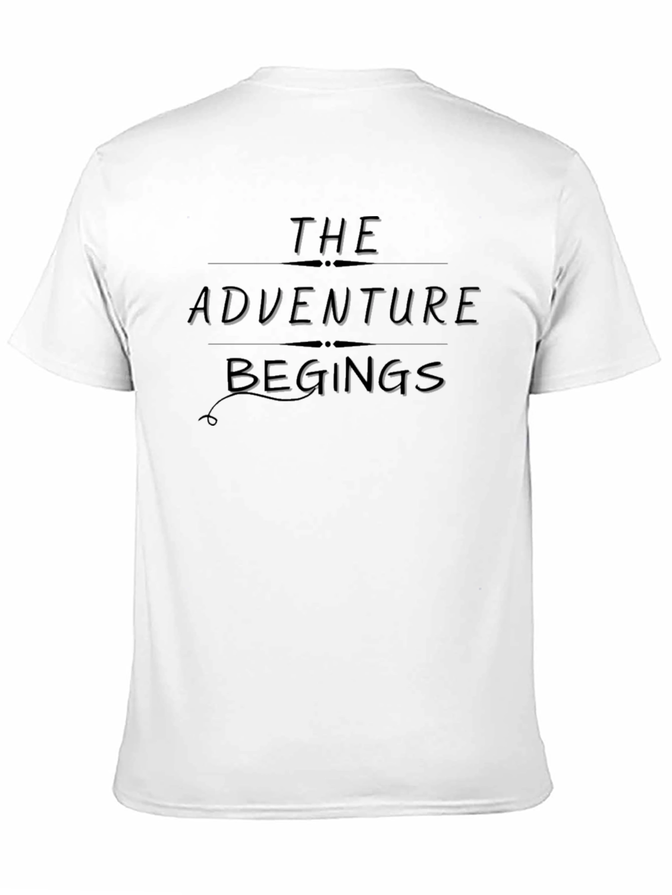 The Adventure Begins - Black Graphic Tee