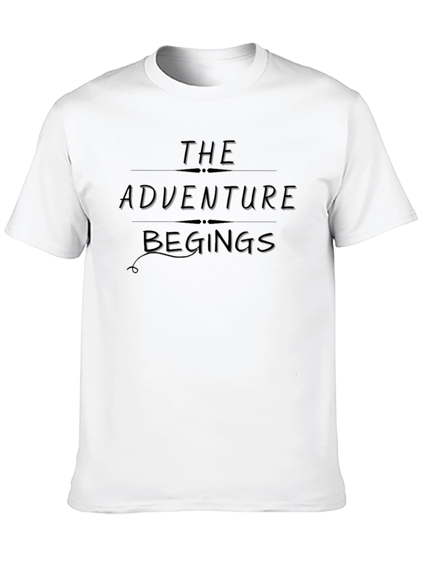 The Adventure Begins - Black Graphic Tee