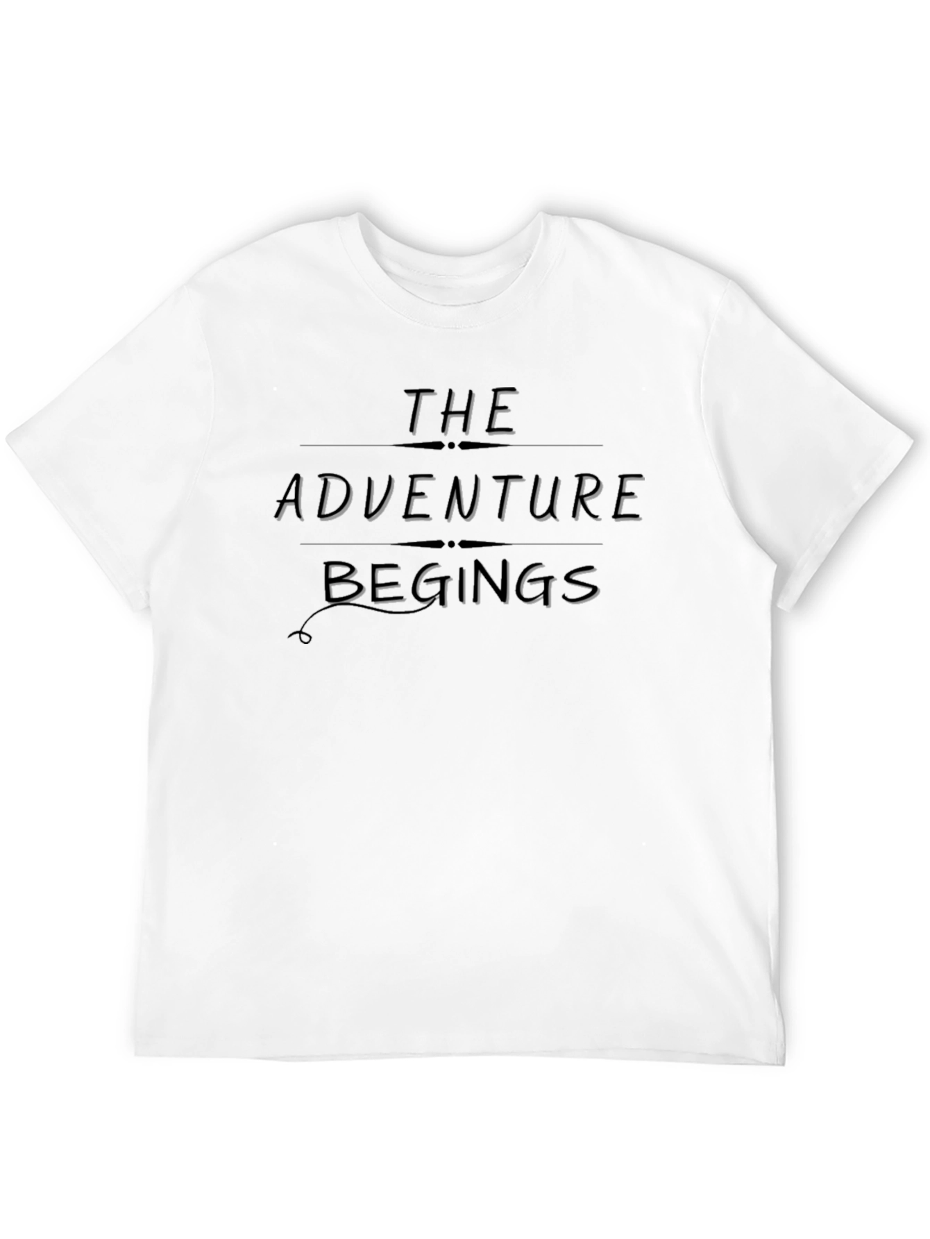The Adventure Begins - Black Graphic Tee