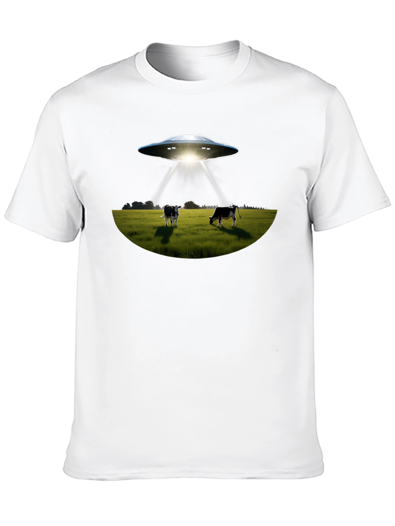 UFO Abduction Cows Graphic T-Shirt