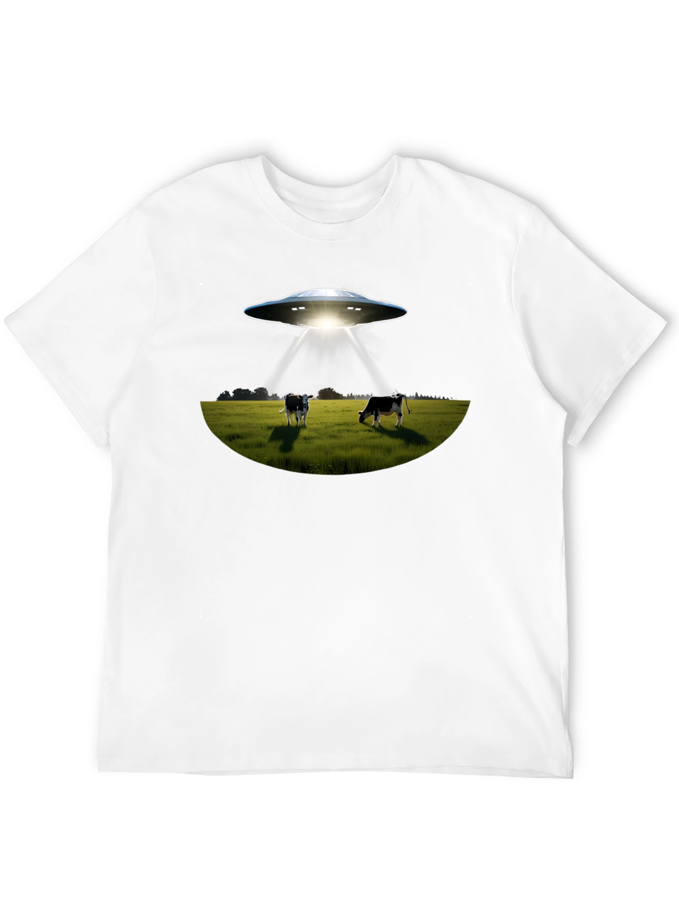 UFO Abduction Cows Graphic T-Shirt