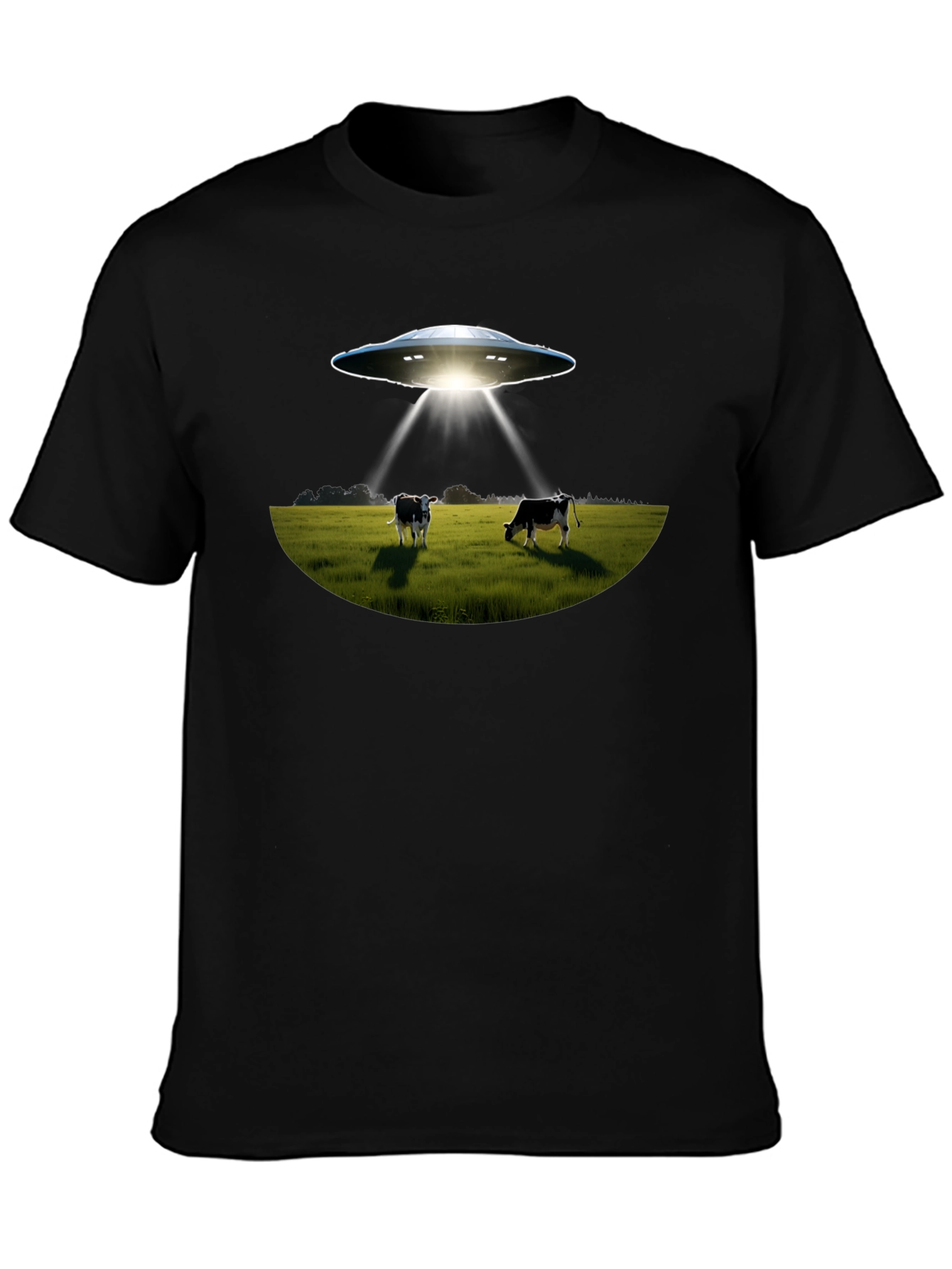 UFO Abduction Cows Graphic T-Shirt