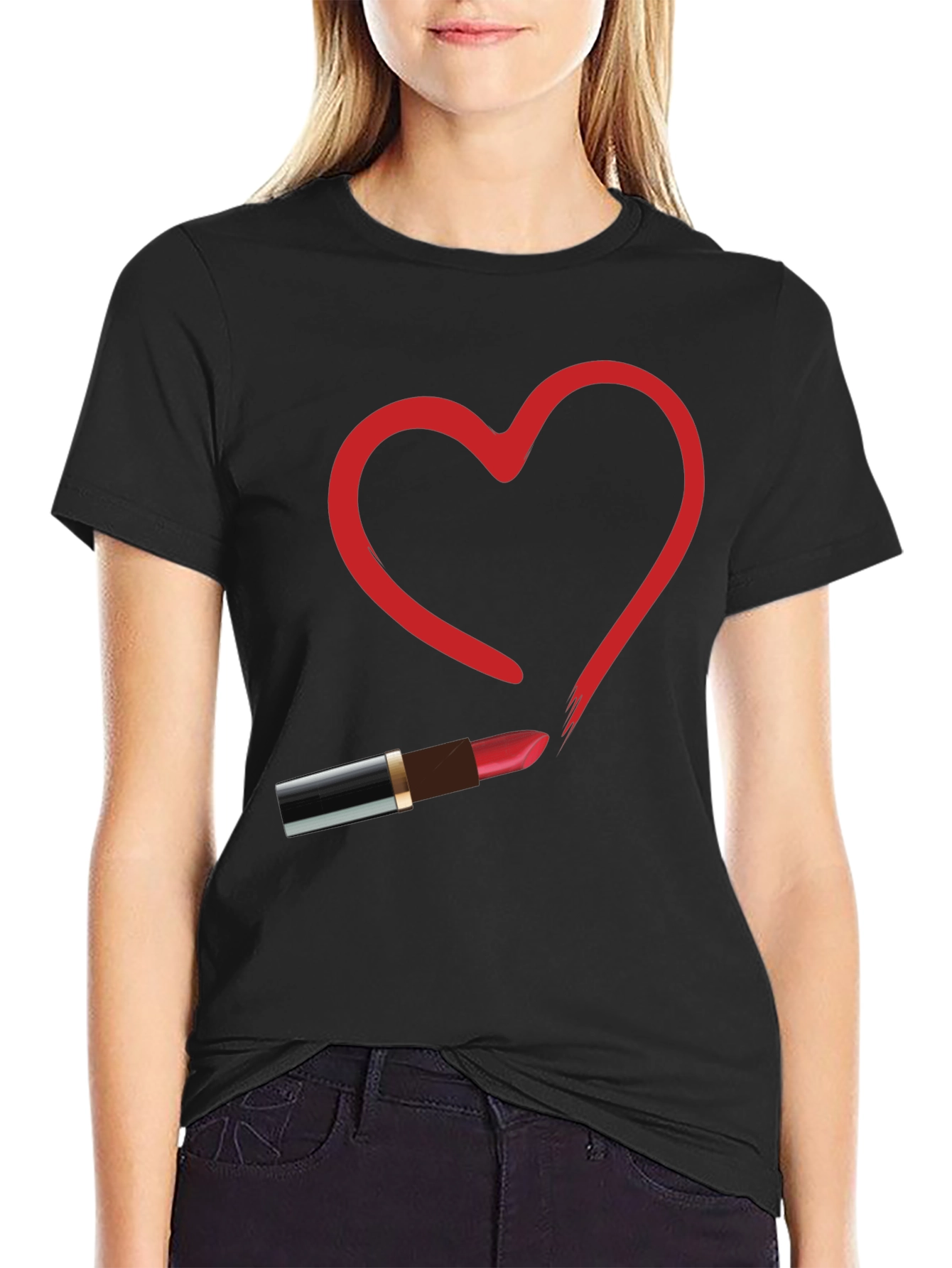Heart Lipstick Graphic Tee