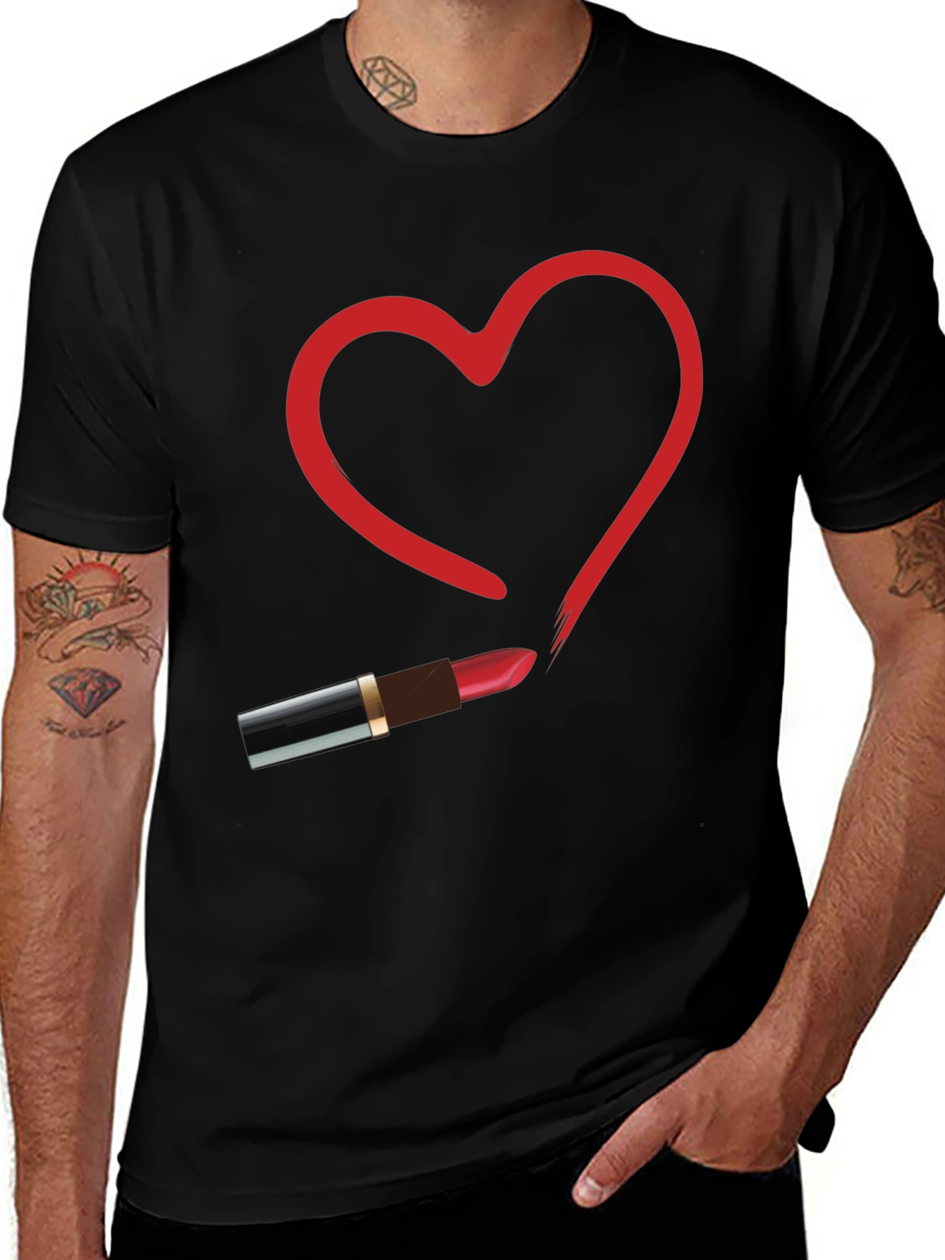 Heart Lipstick Graphic Tee