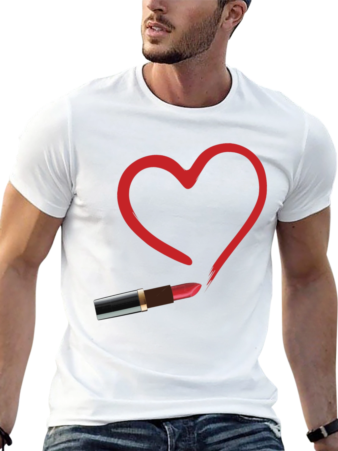 Heart Lipstick Graphic Tee