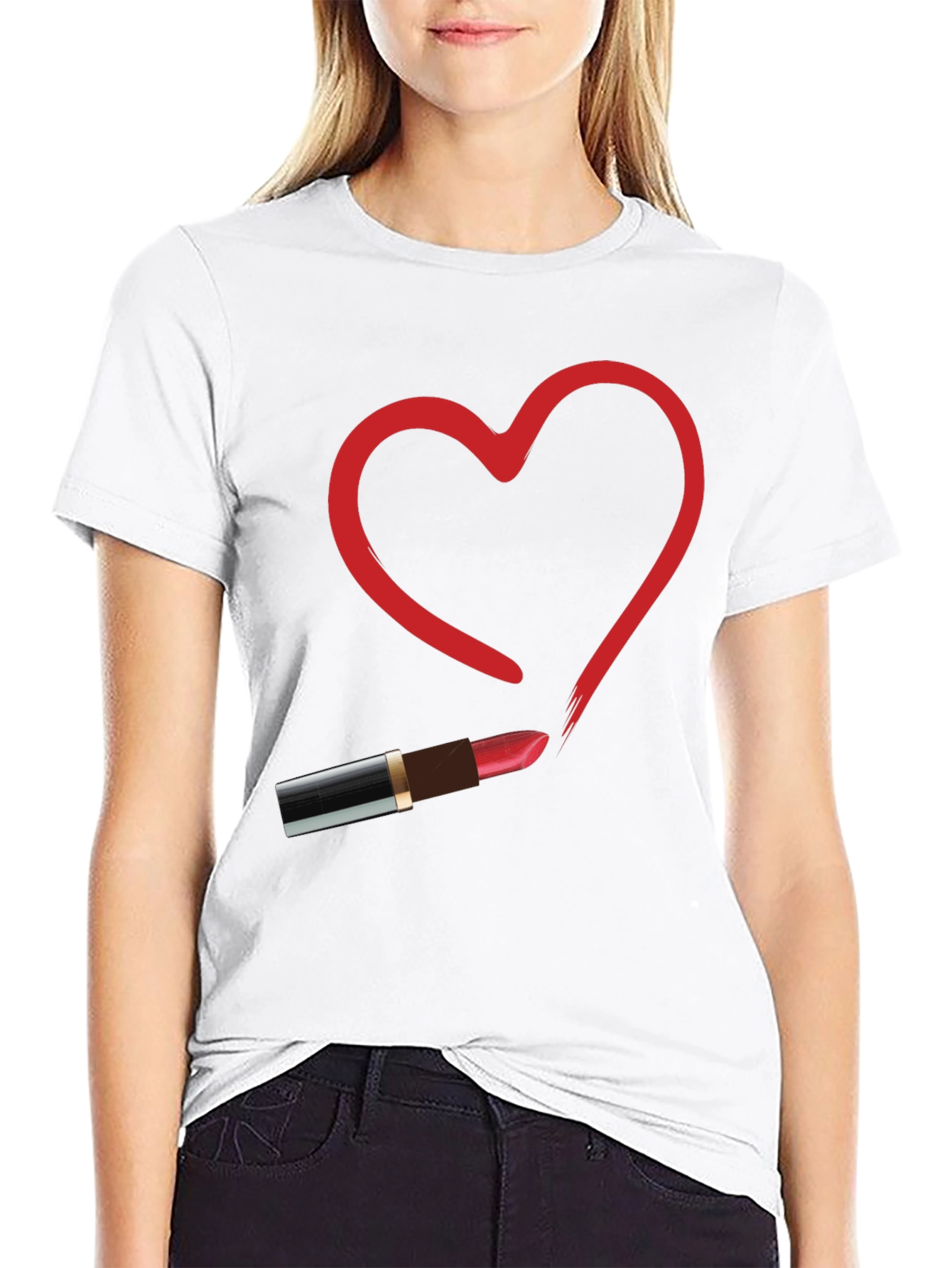 Heart Lipstick Graphic Tee