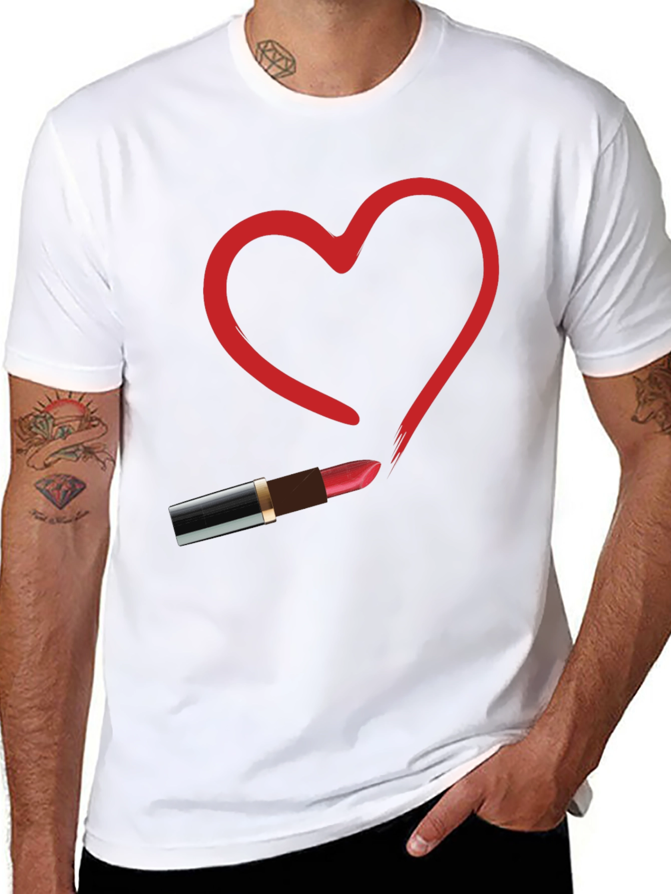 Heart Lipstick Graphic Tee