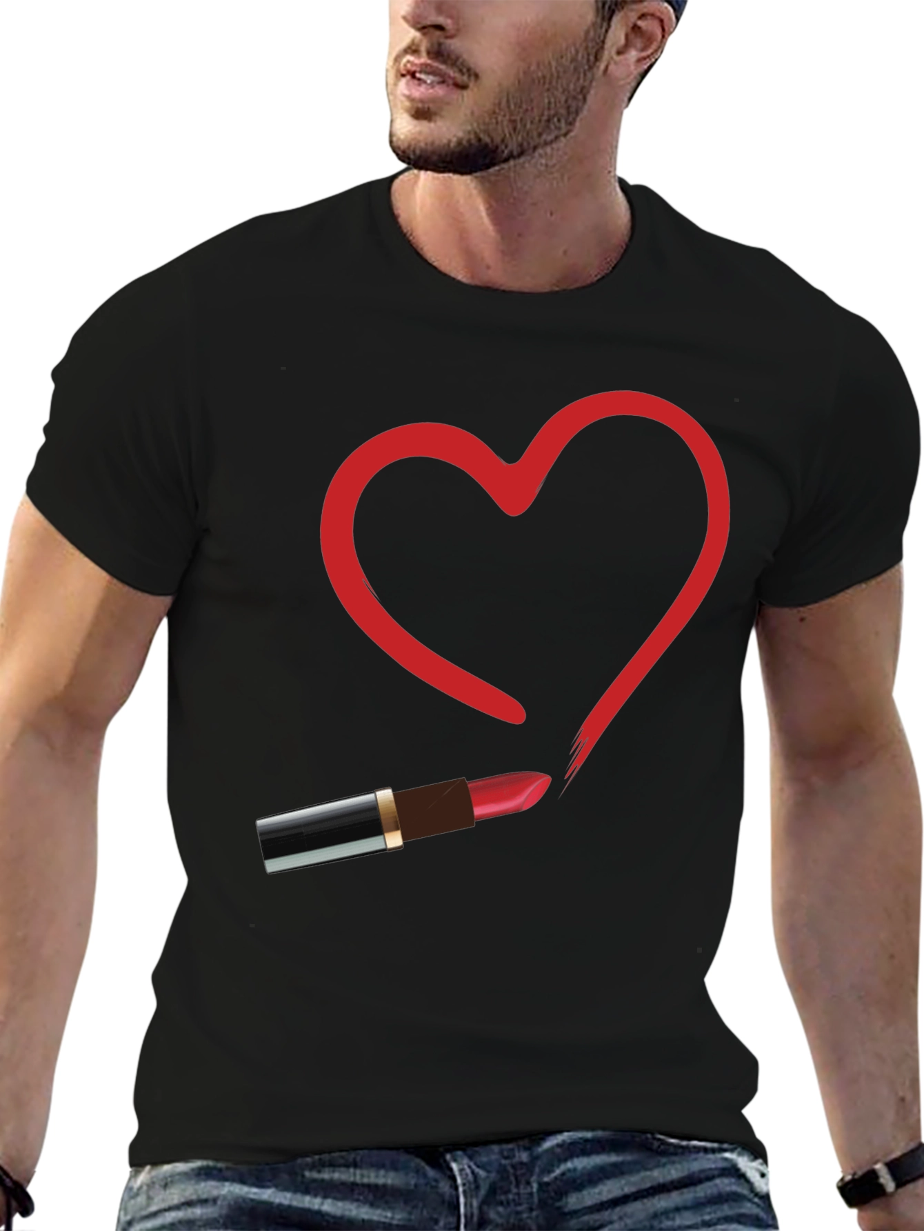 Heart Lipstick Graphic Tee