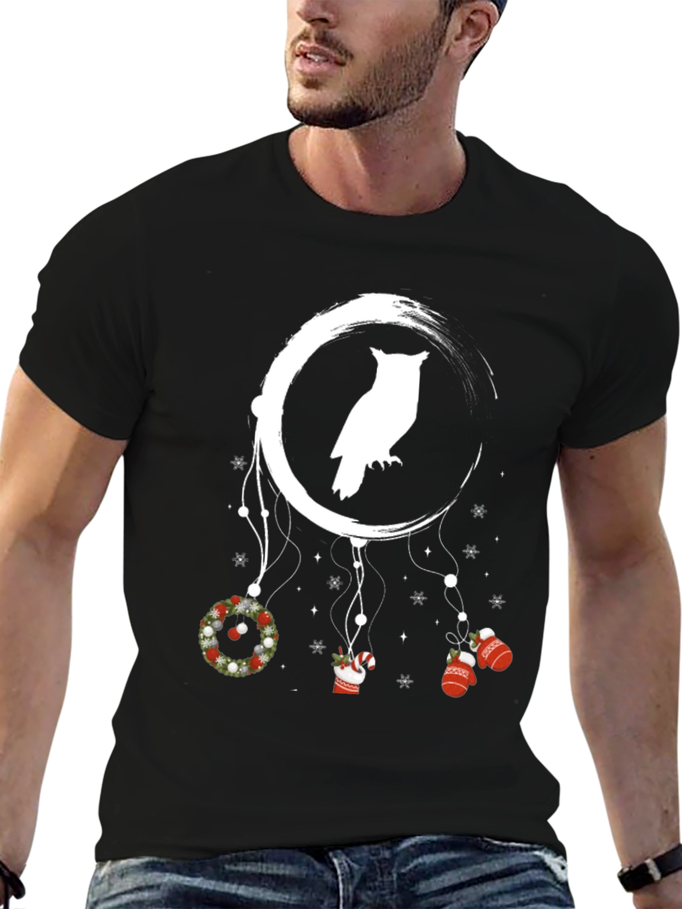 Owl Dreamcatcher Christmas Graphic T-Shirt