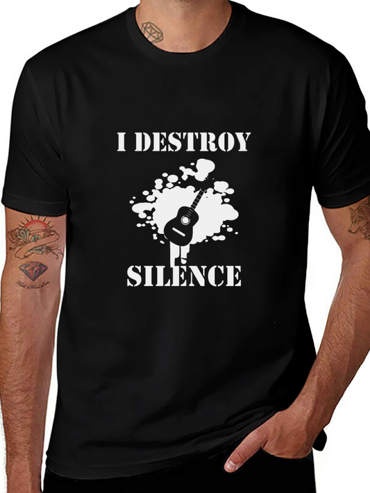 I Destroy Silence Guitar Graphic T-Shirt