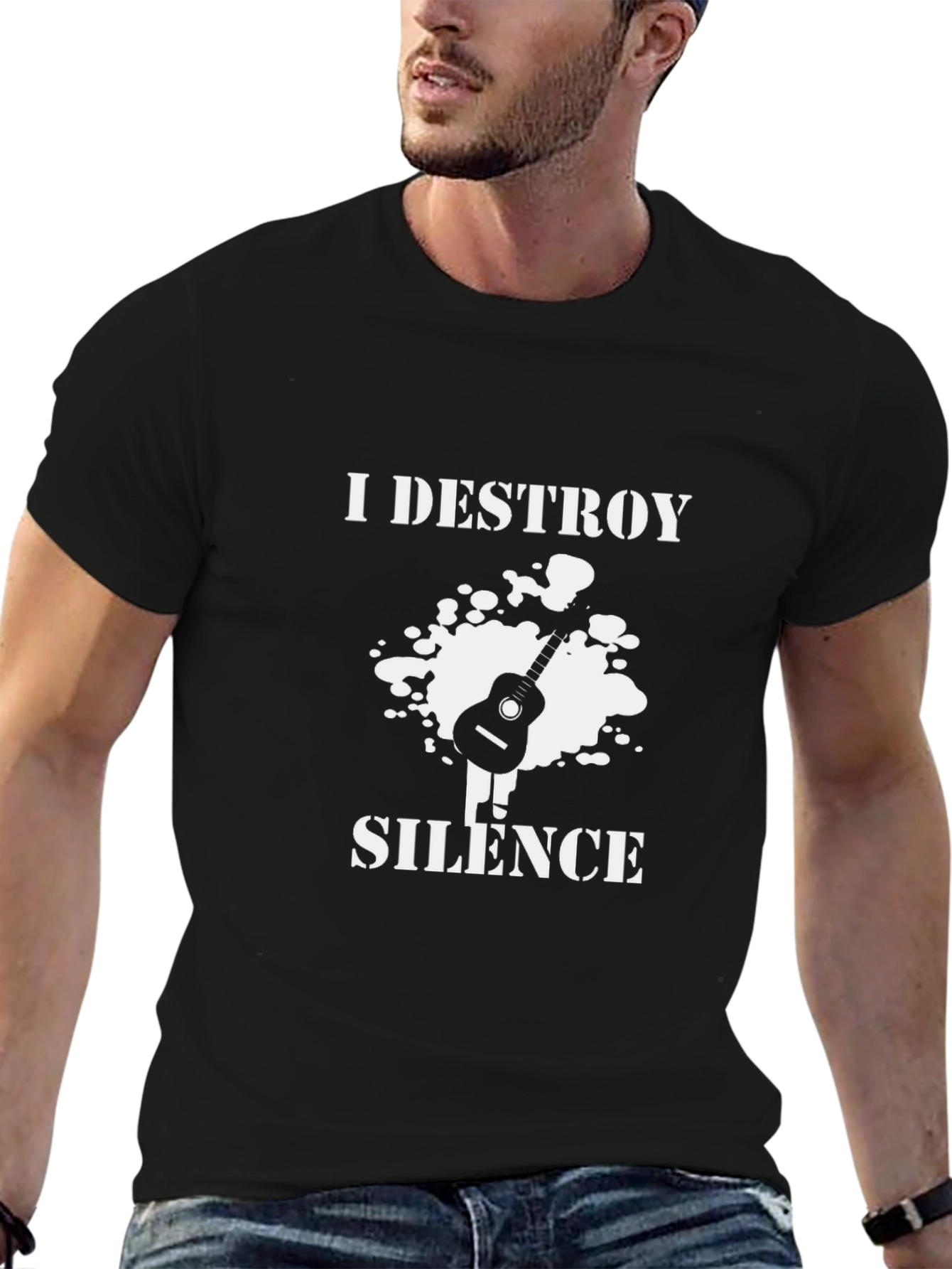 I Destroy Silence Guitar Graphic T-Shirt