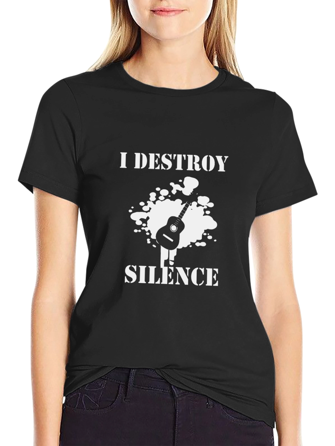 I Destroy Silence Guitar Graphic T-Shirt