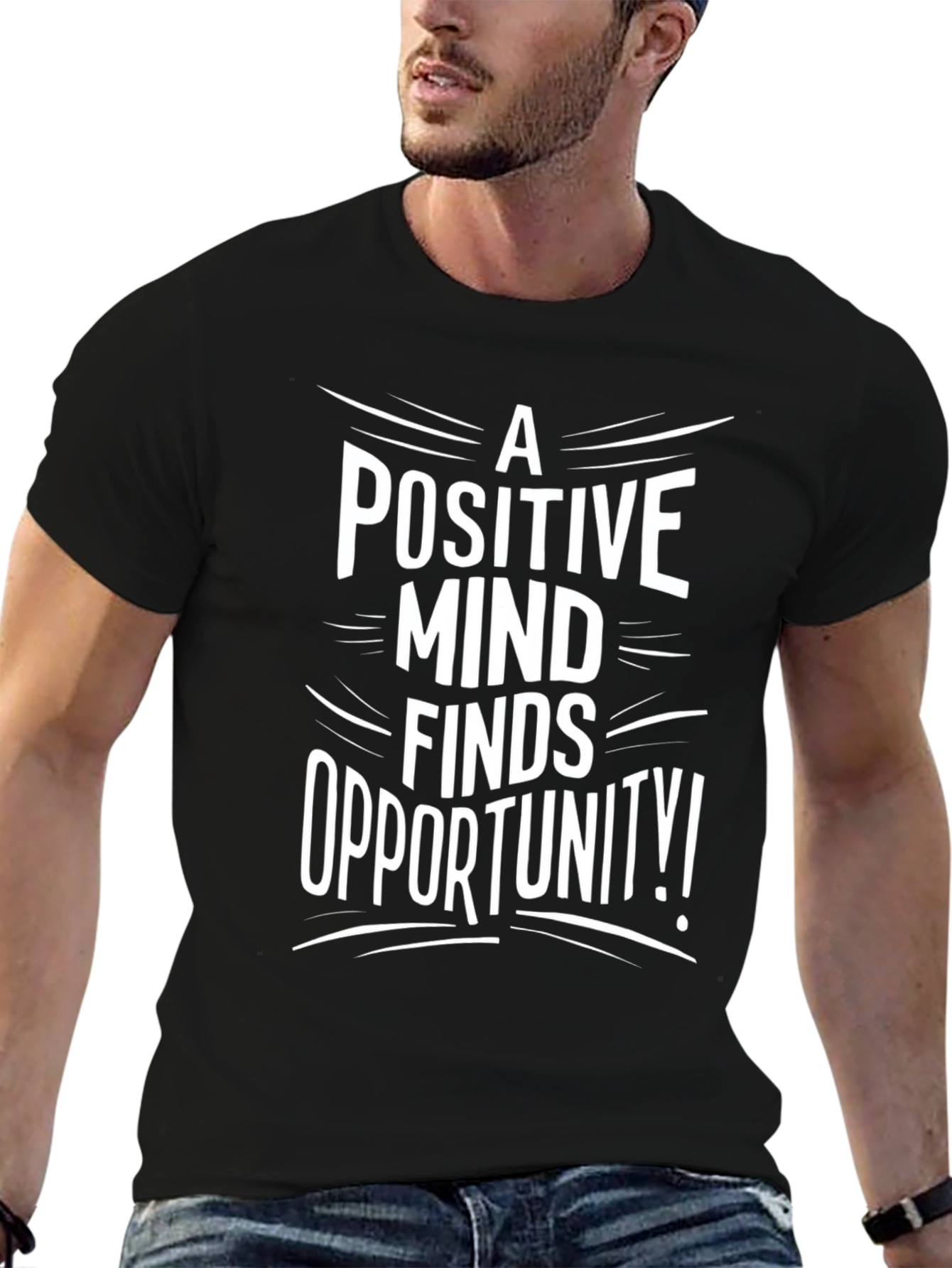Positive Mind Opportunity Graphic T-Shirt